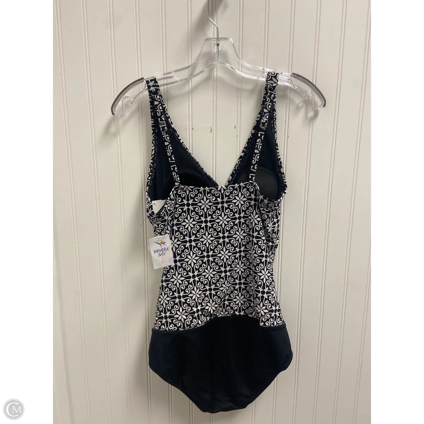 Swimsuit By Clothes Mentor In Black & White, Size: M