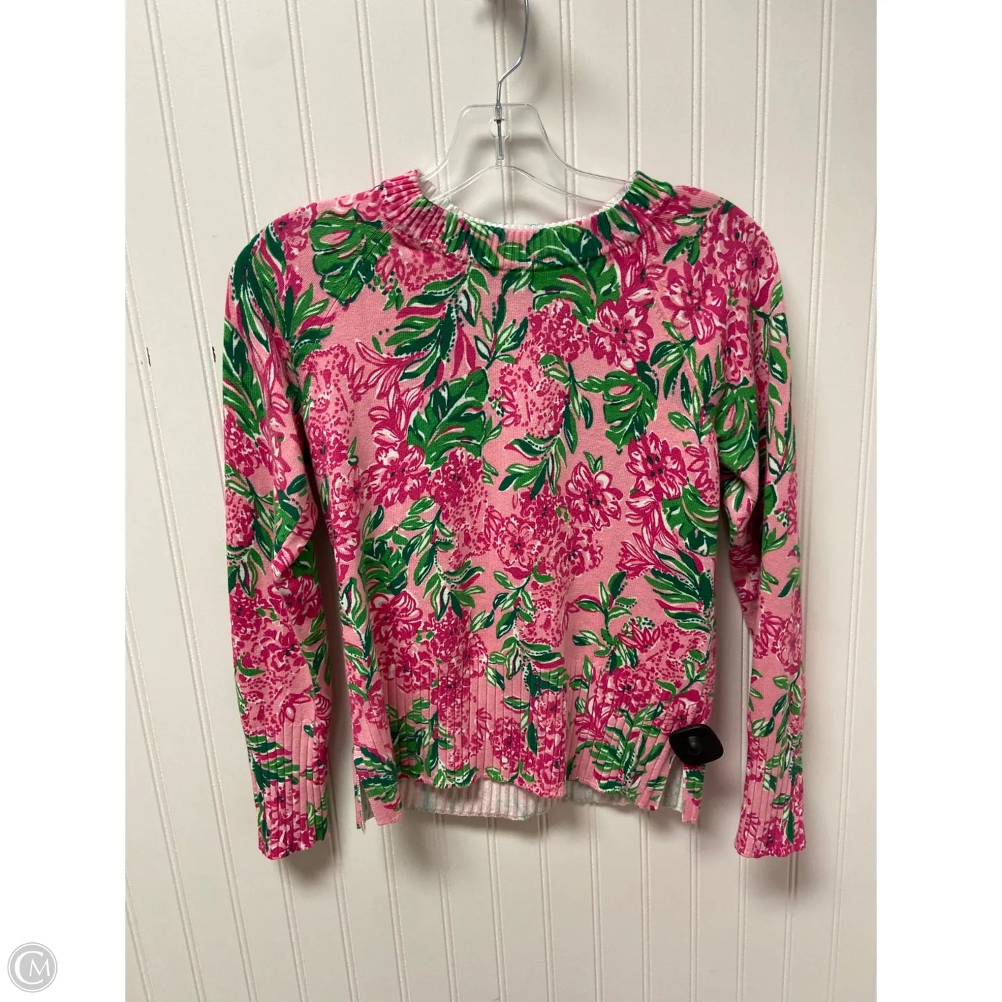 Sweater Designer By Lilly Pulitzer In Green & Pink, Size: Xxs