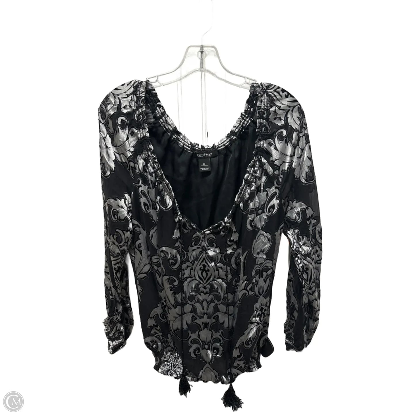 Top Long Sleeve By White House Black Market In Grey, Size: M