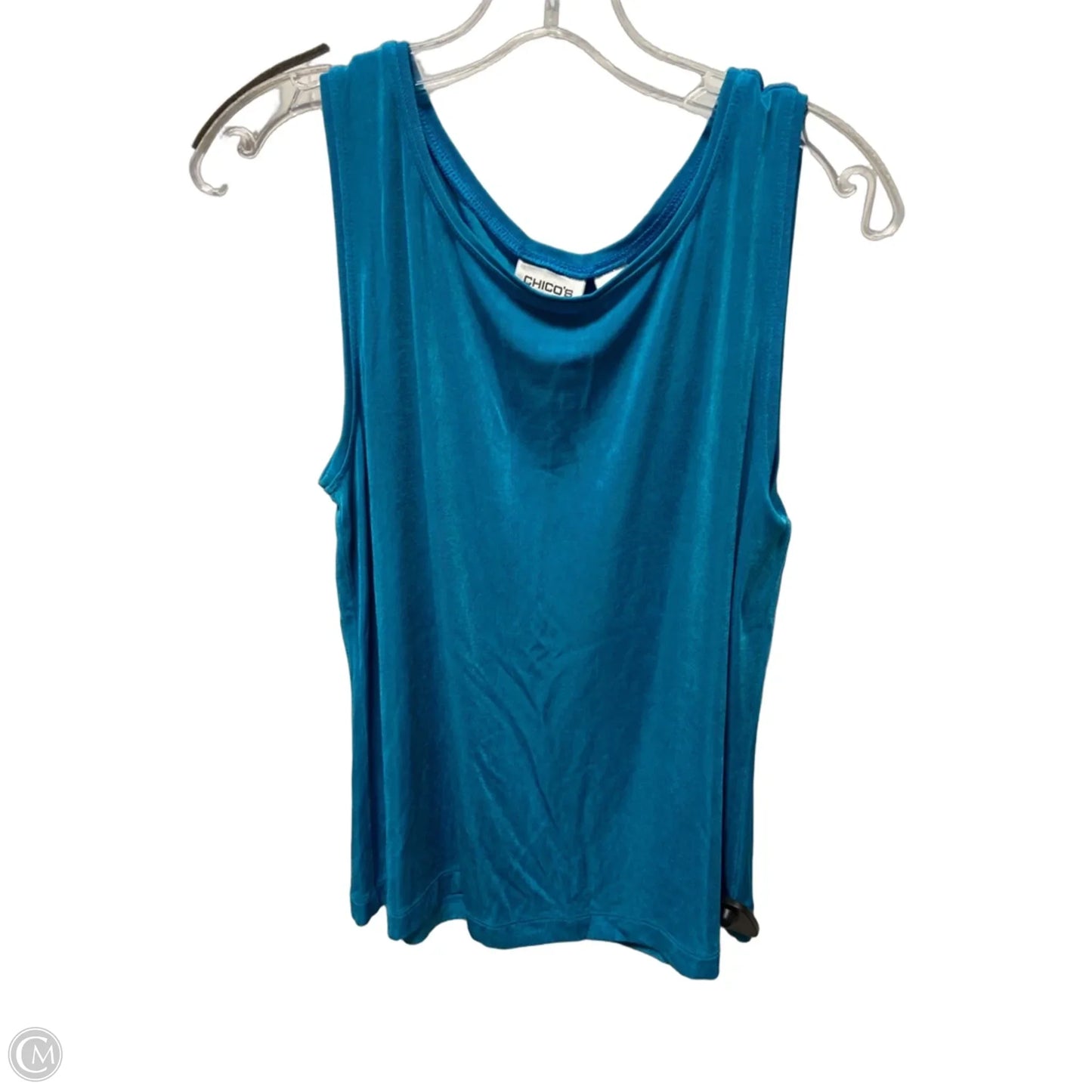 Top Sleeveless By Chicos In Blue, Size: Xl