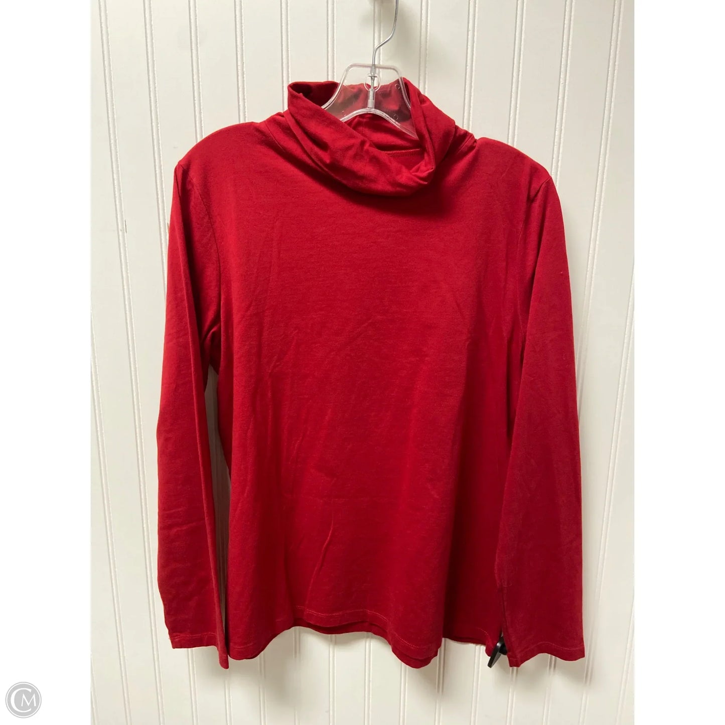Top Long Sleeve By Talbots In Red, Size: L