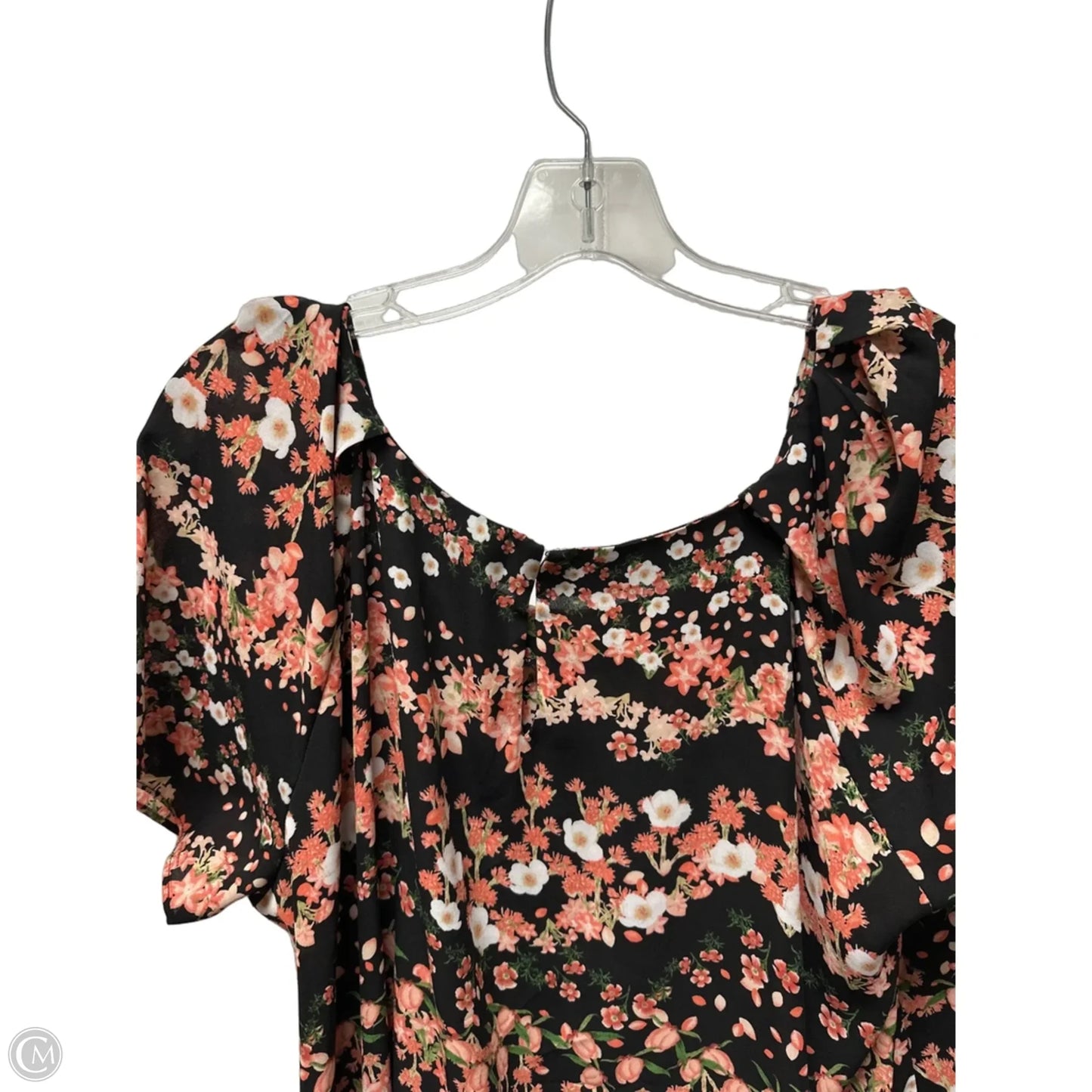 Top Short Sleeve By Worthington In Floral Print, Size: 1x