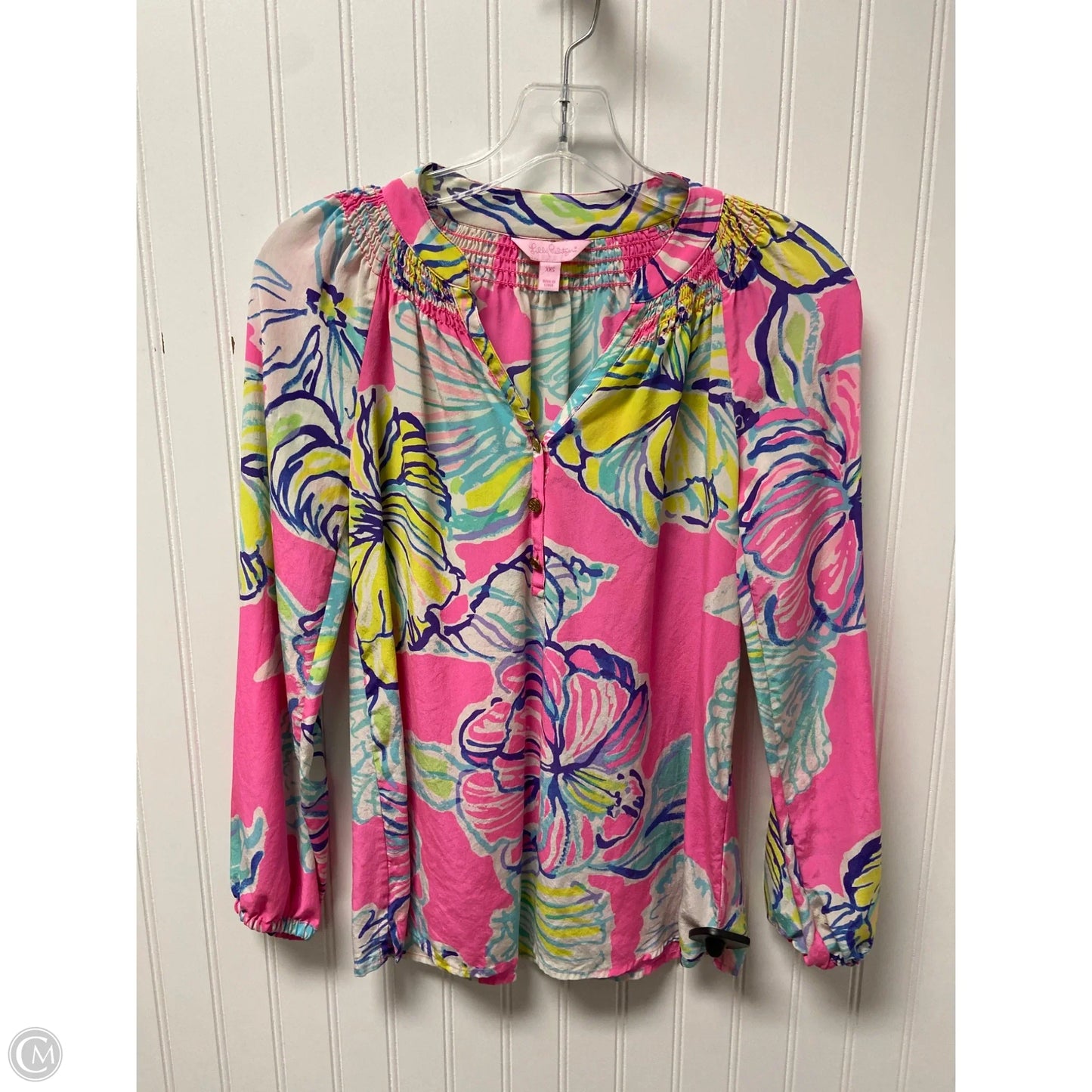 Top Long Sleeve Designer By Lilly Pulitzer In Multi-colored, Size: Xxs