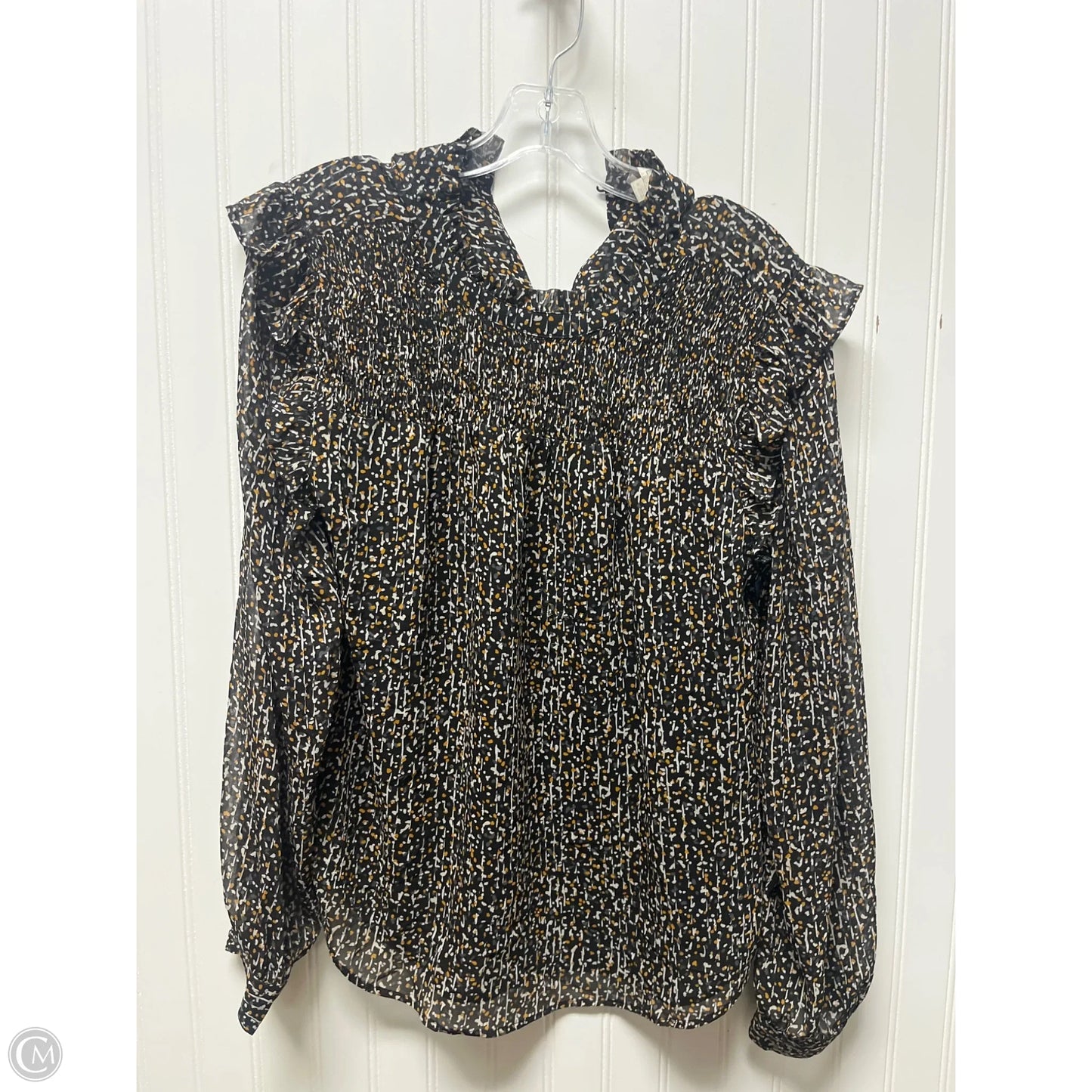 Top Long Sleeve By Loft In Black, Size: M