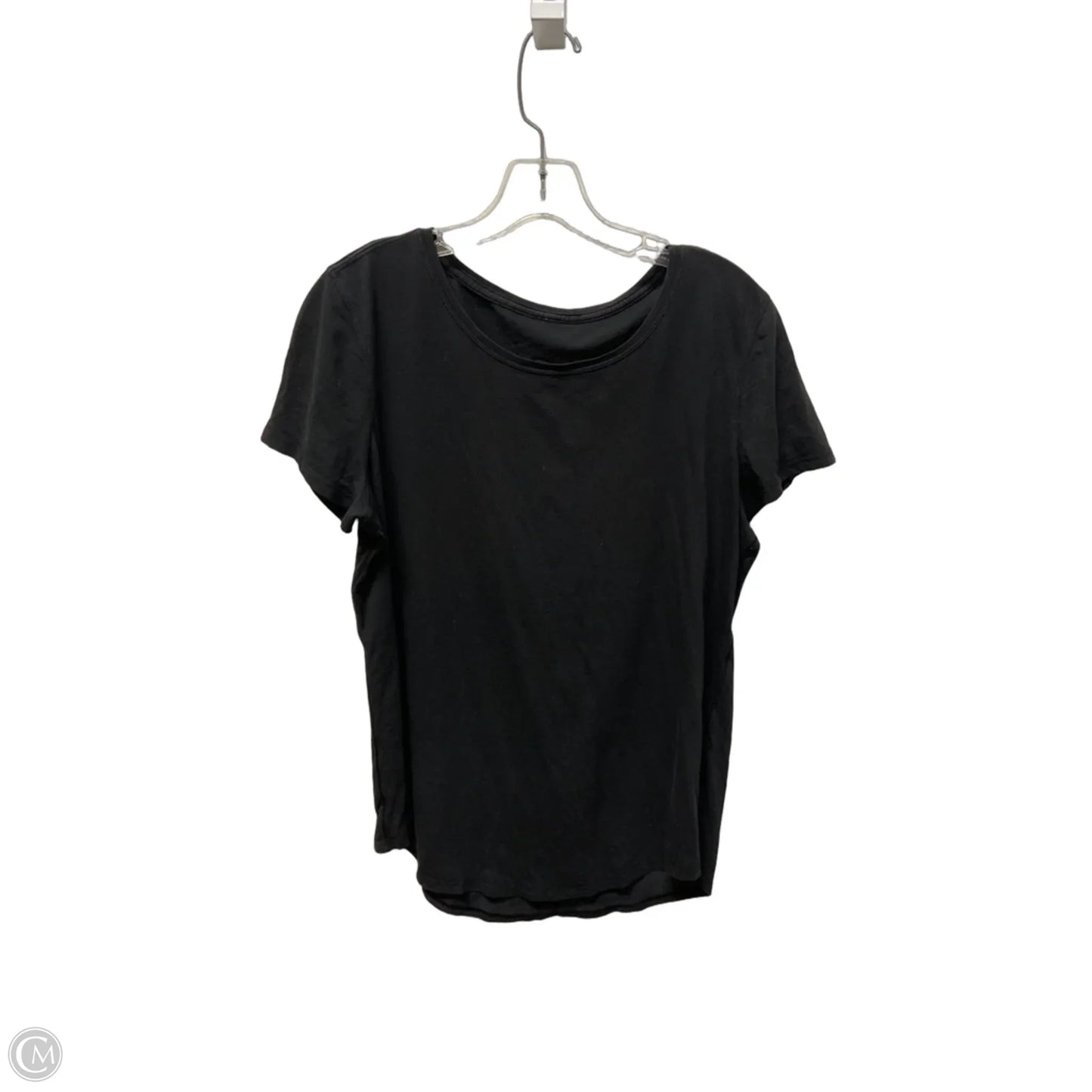 Athletic Top Short Sleeve By Lululemon In Black, Size: M