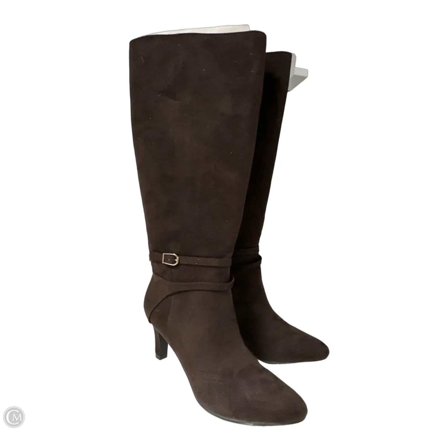 Boots Ankle Heels By Life Stride In Brown, Size: 9.5