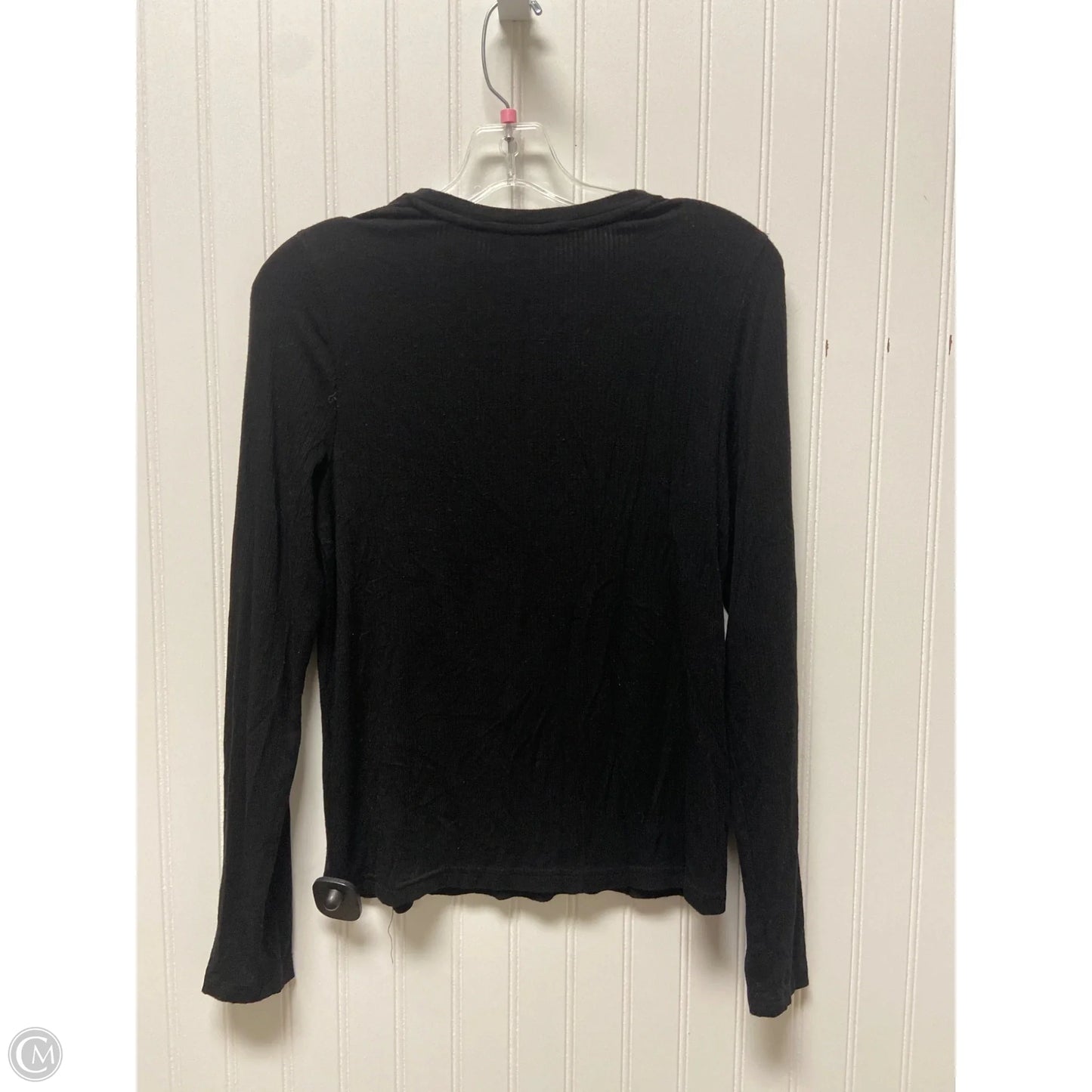 Top Long Sleeve By Banana Republic In Black, Size: M