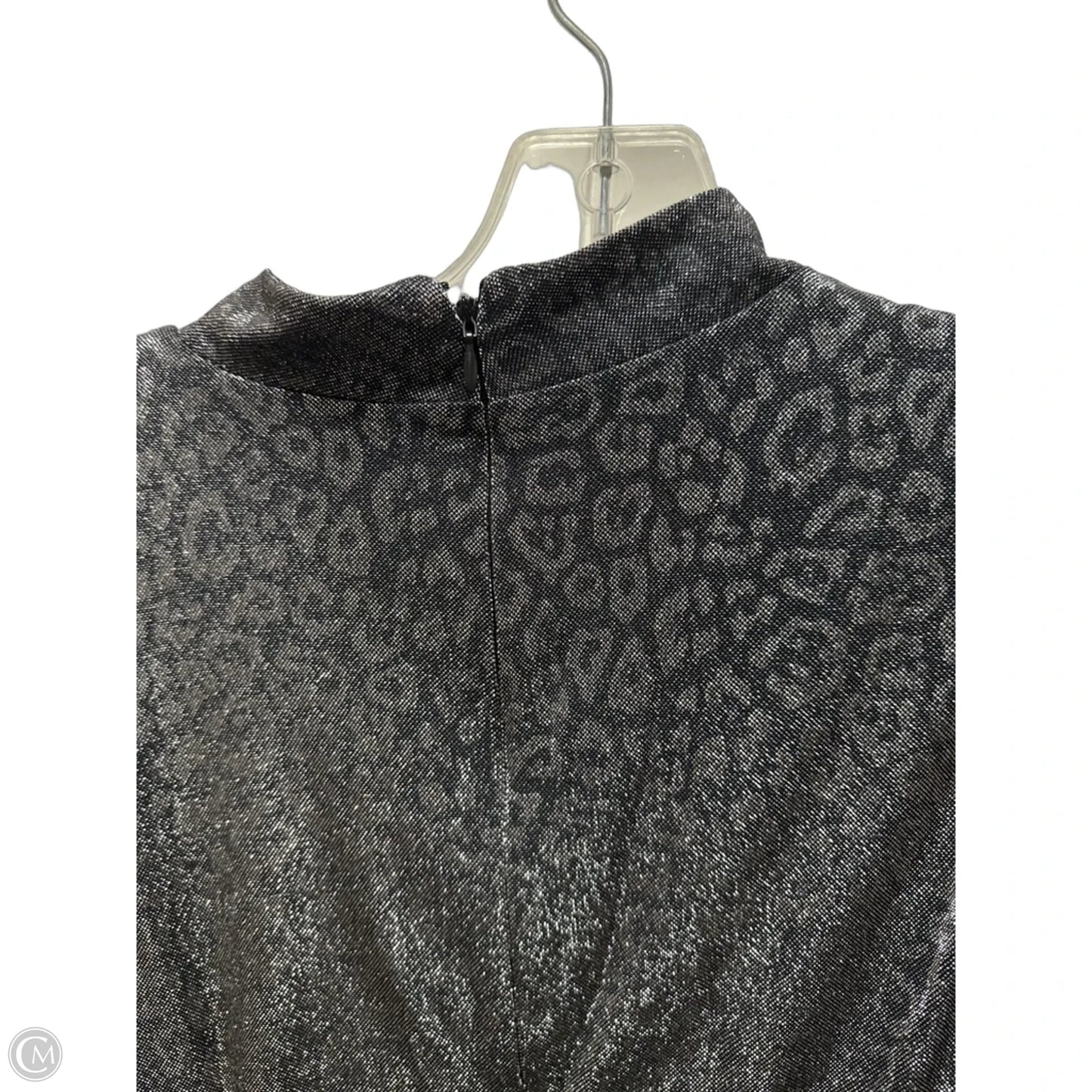 Dress Casual Midi By Calvin Klein In Silver, Size: L