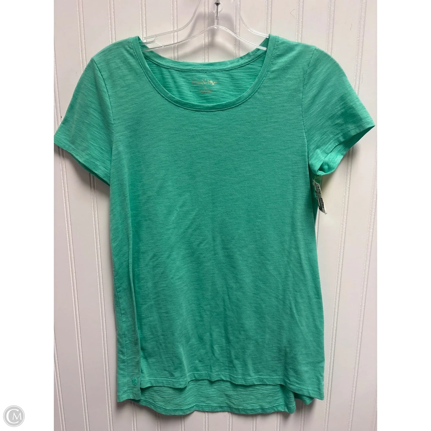 Top Short Sleeve Designer By Lilly Pulitzer In Green, Size: S