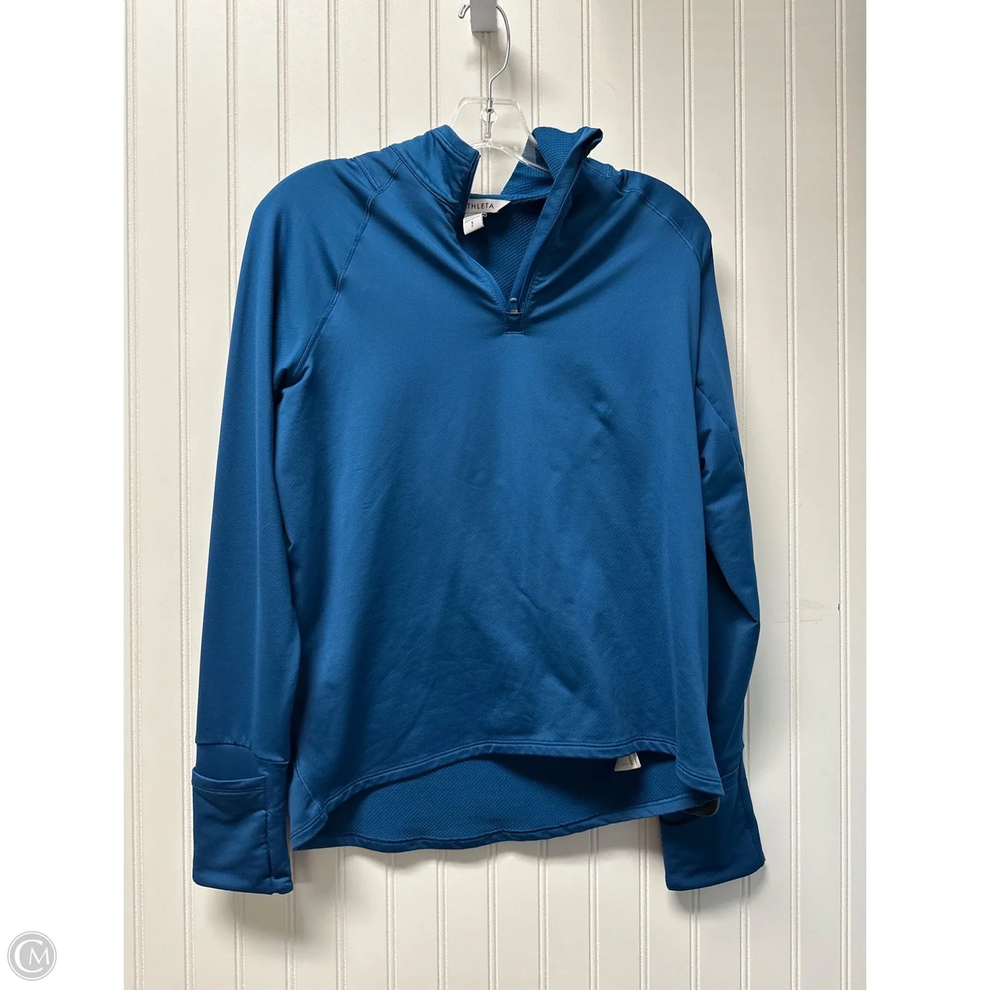 Athletic Top Long Sleeve Collar By Athleta In Blue, Size: S