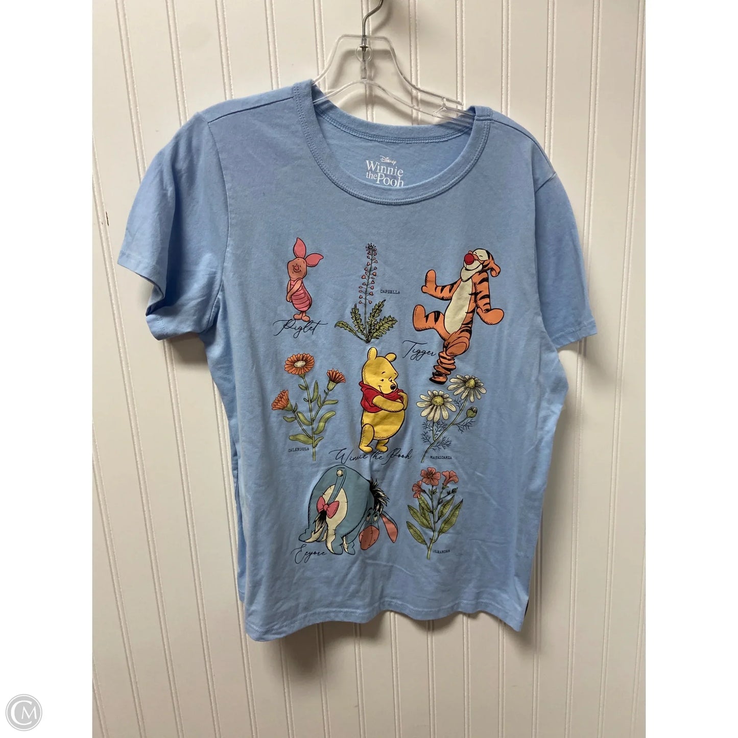 Top Short Sleeve By Disney In Blue, Size: L