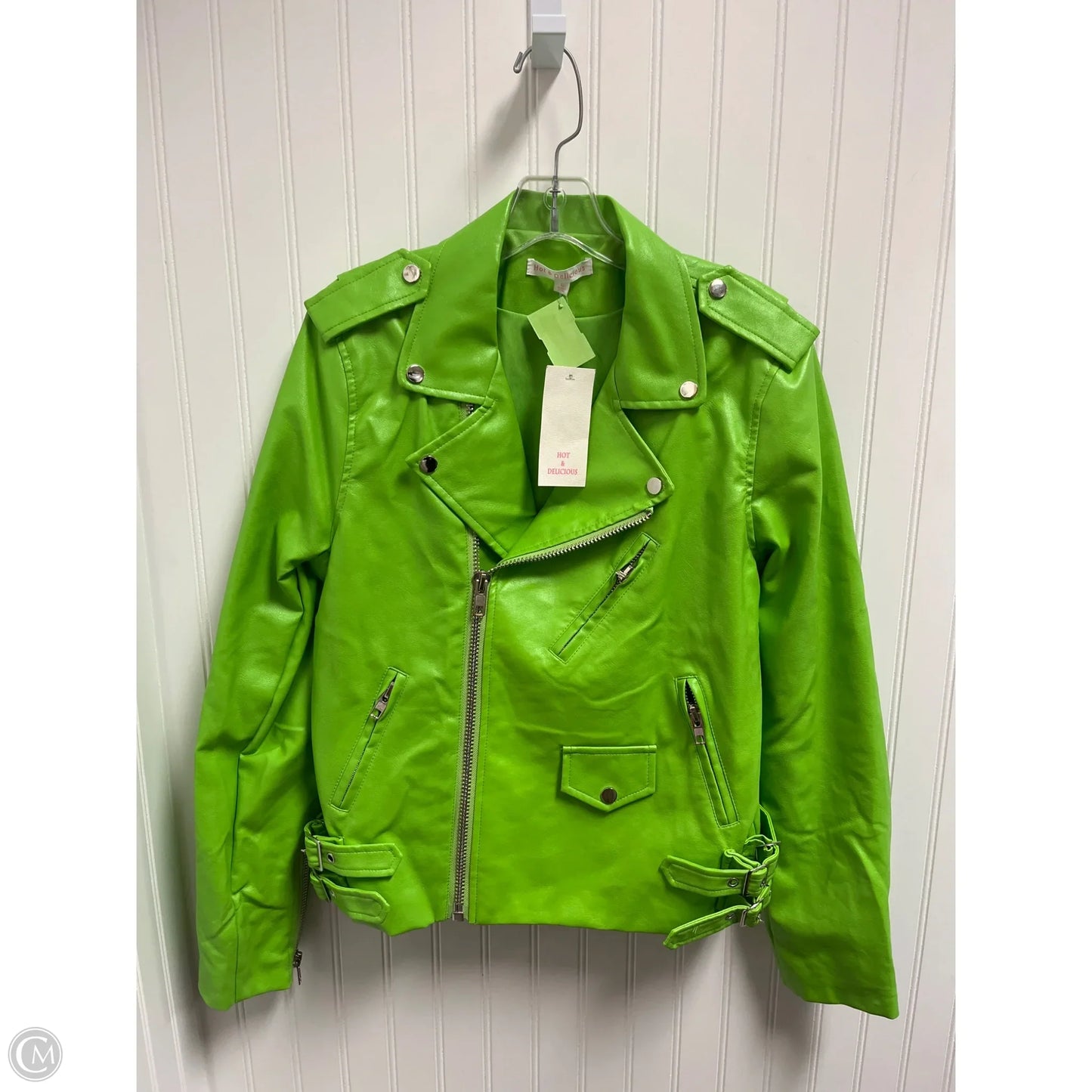 Jacket Moto By Cmb In Green, Size: L