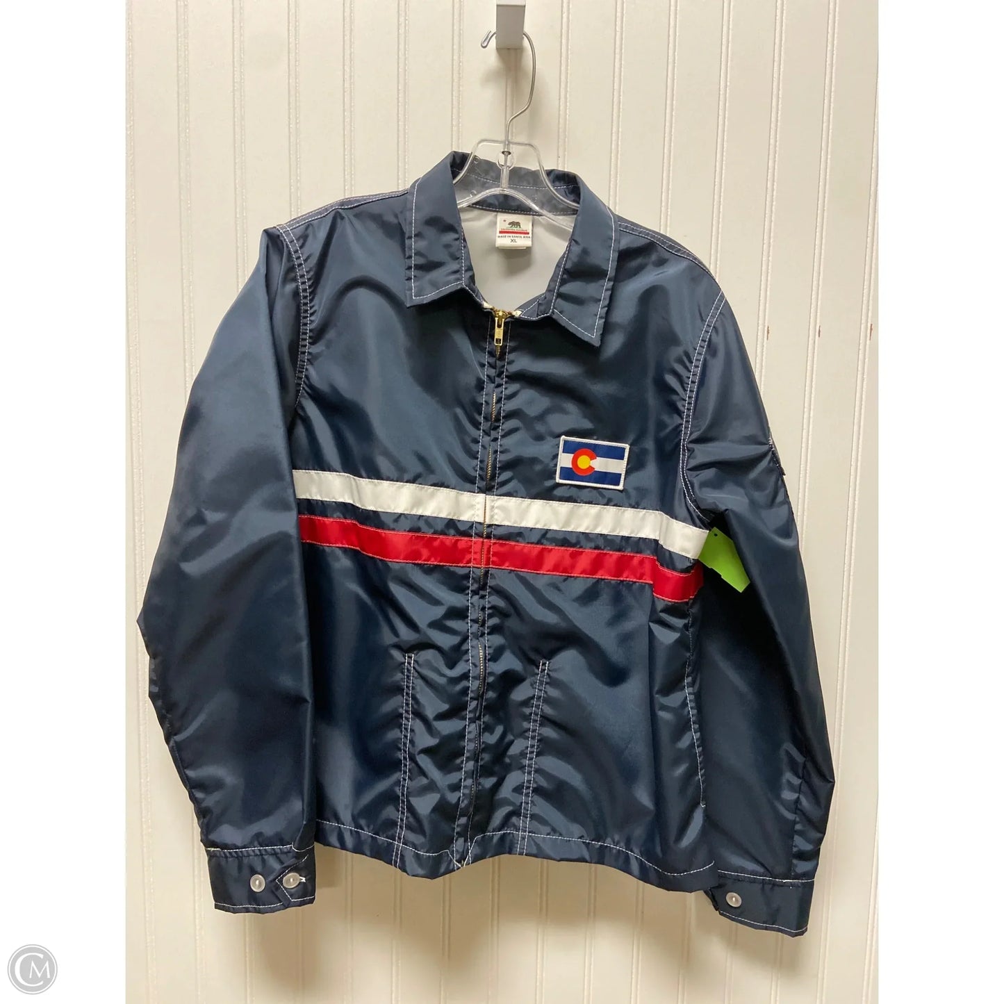 Jacket Windbreaker By Clothes Mentor In Blue, Size: Xl