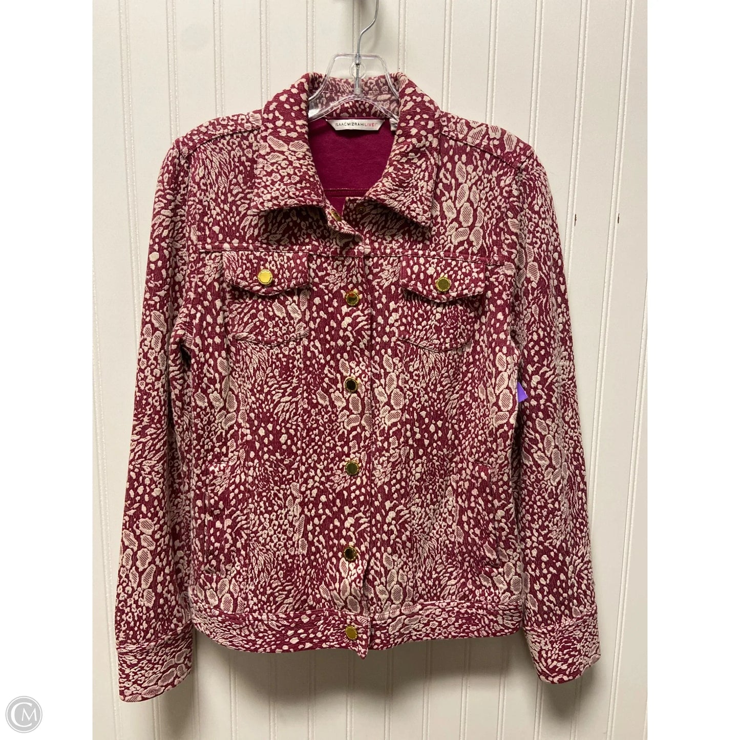 Jacket Shirt By Isaac Mizrahi Live Qvc In Purple, Size: S