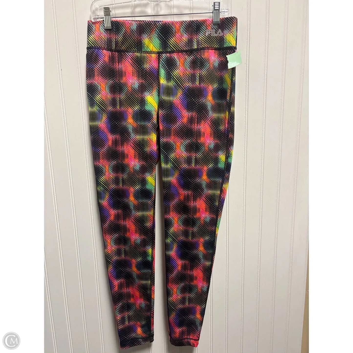 Athletic Leggings By Fila In Multi-colored, Size: M