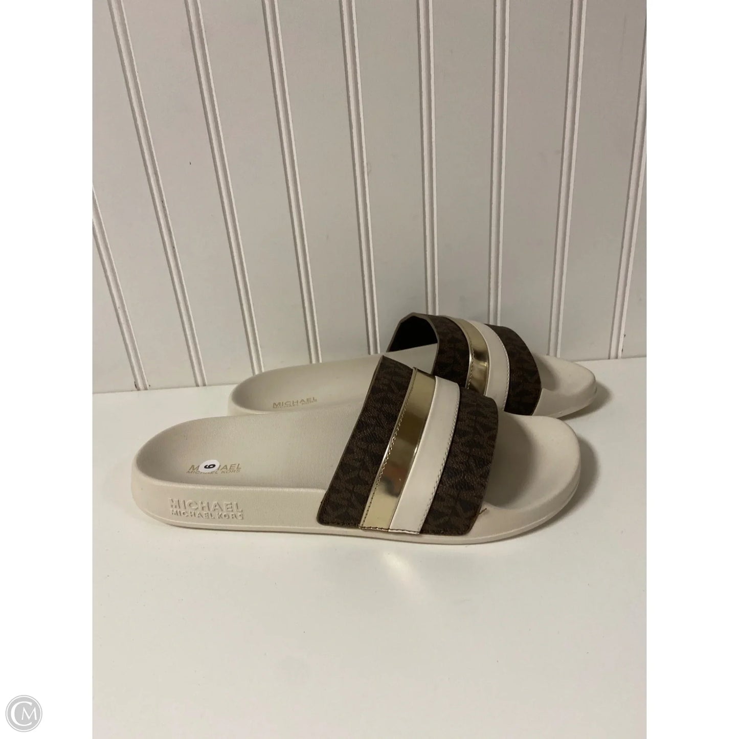 Sandals Flats By Michael By Michael Kors In Cream, Size: 9