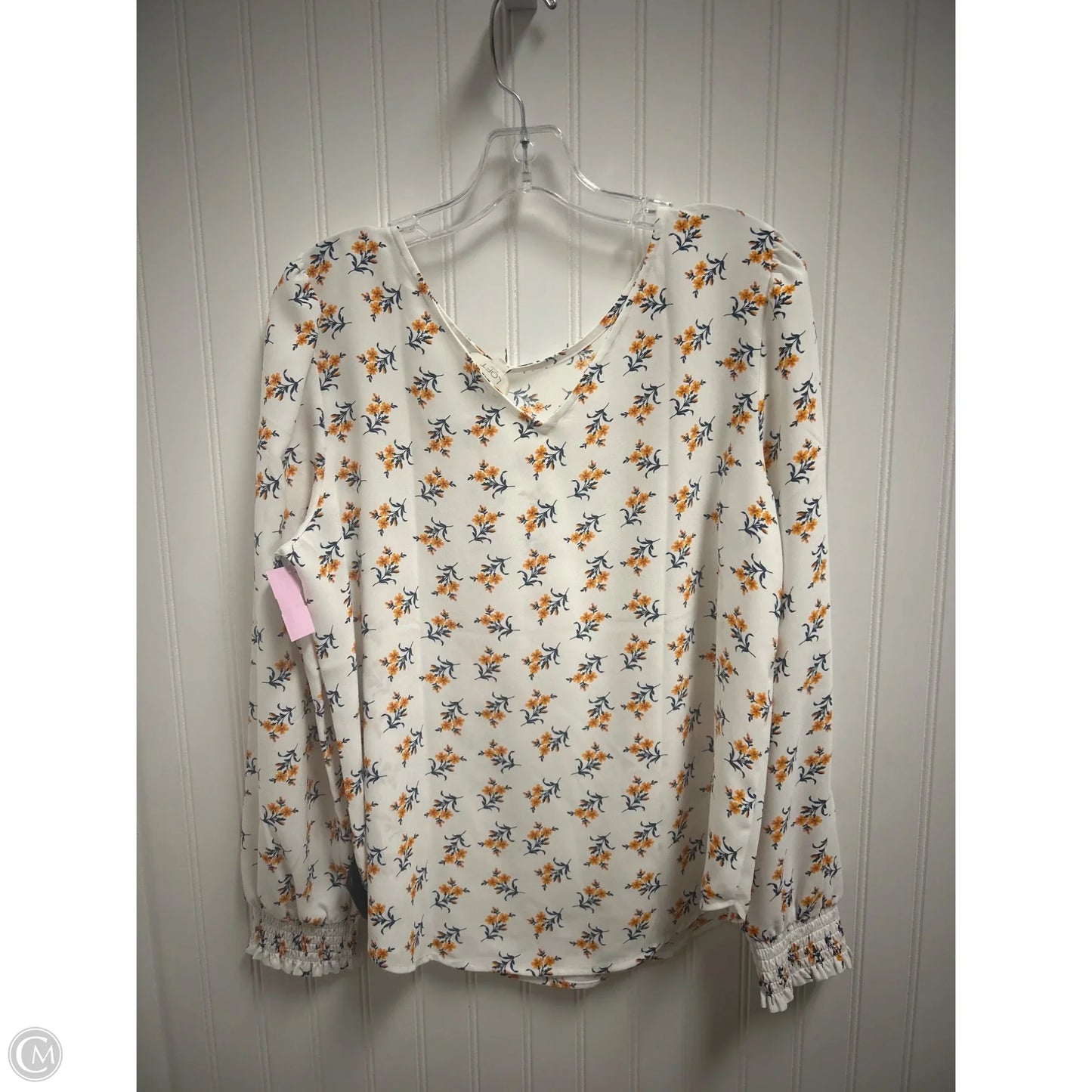 Top Long Sleeve Basic By Loft In White, Size: M