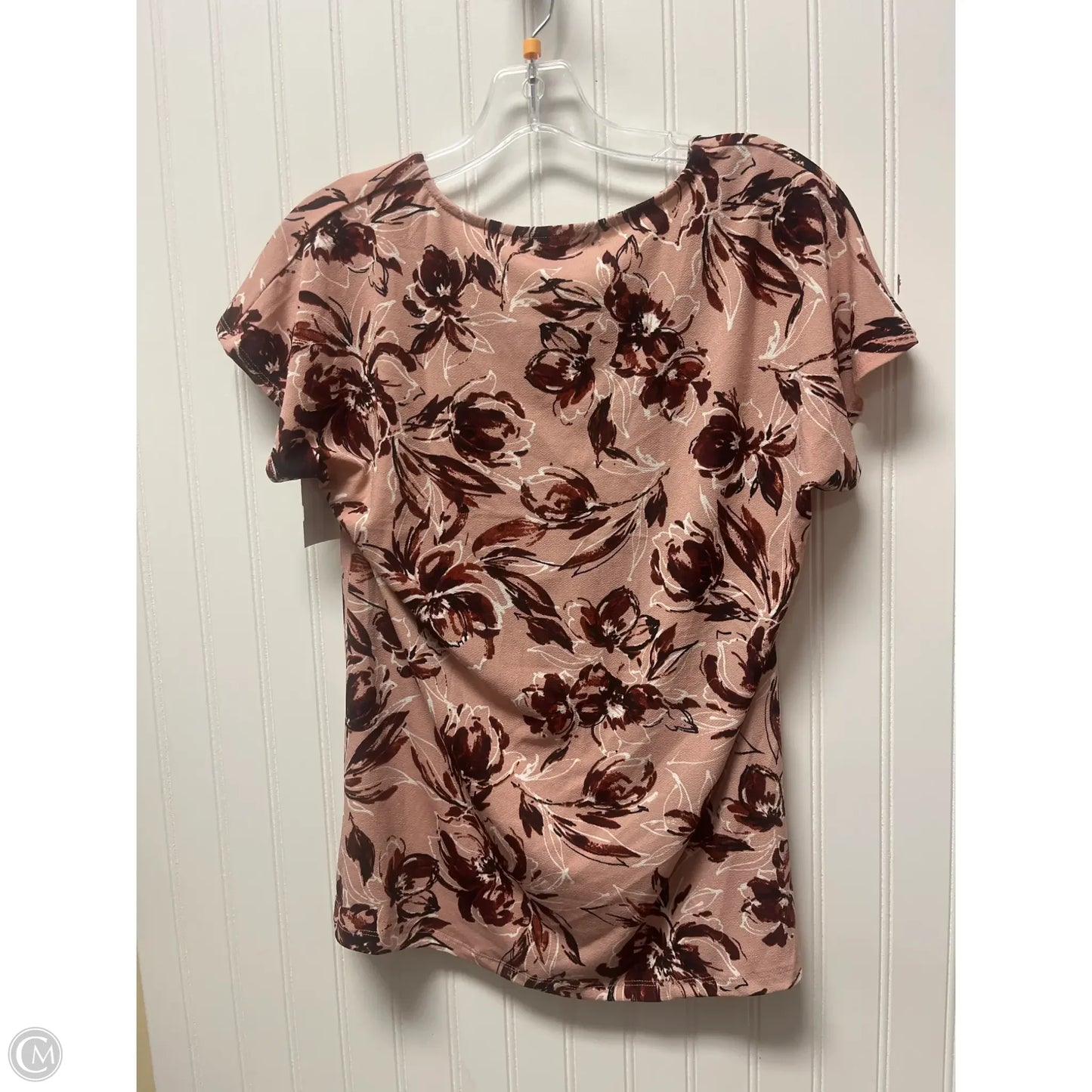 Top Short Sleeve By Adrienne Vittadini In Pink, Size: S