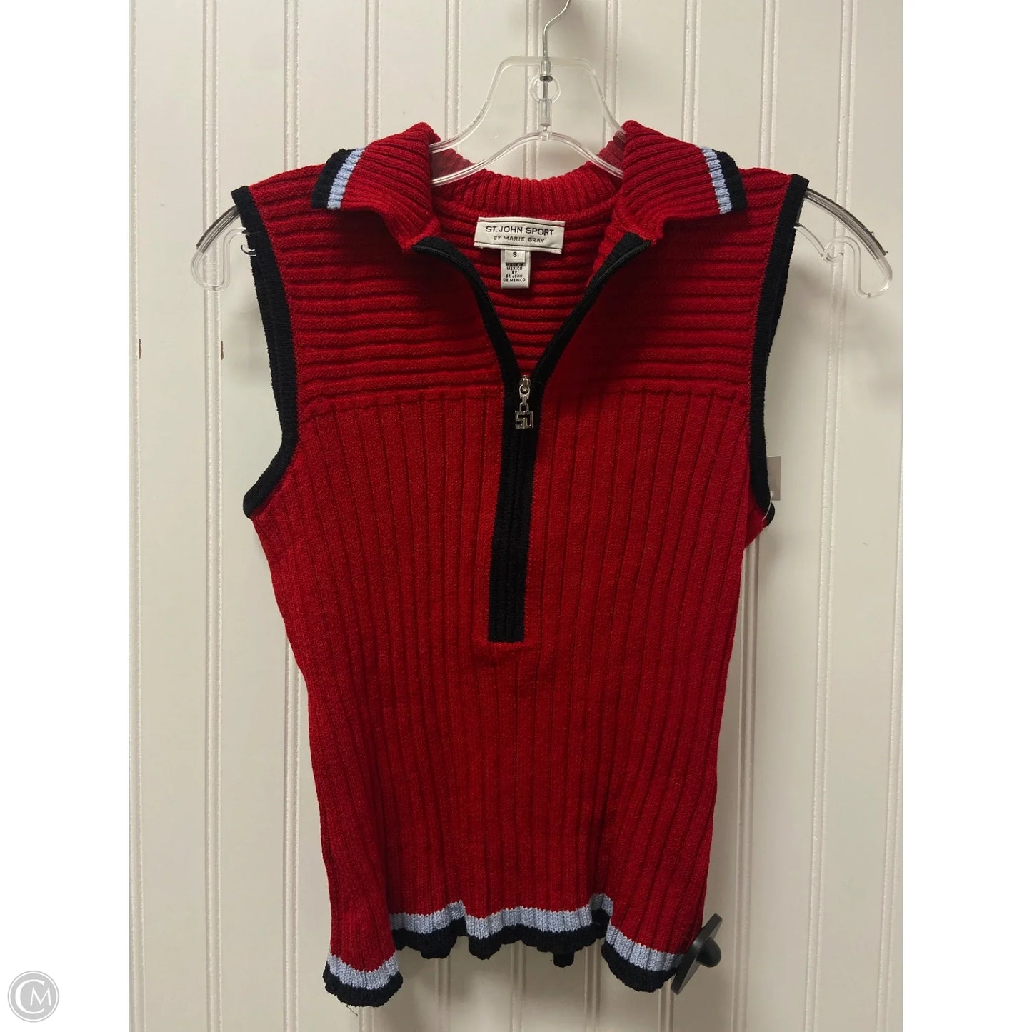 Sweater Luxury Designer By St John Collection In Red, Size: S
