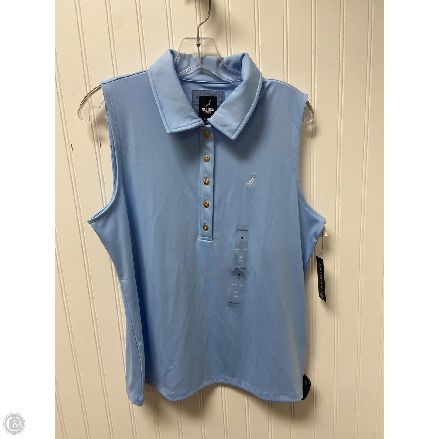 Top Sleeveless By Nautica In Blue, Size: M