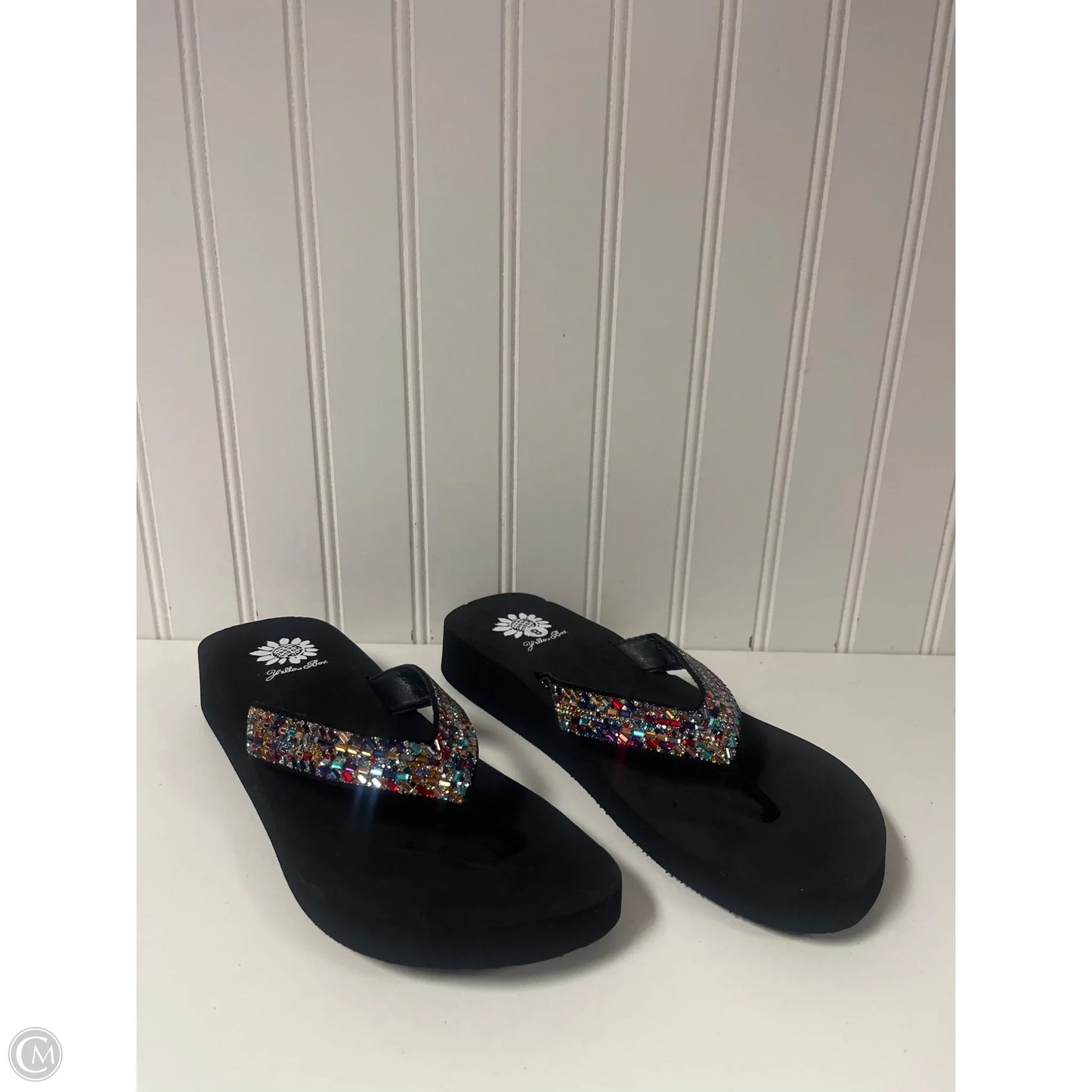 Sandals Flip Flops By Yellow Box In Black, Size: 8