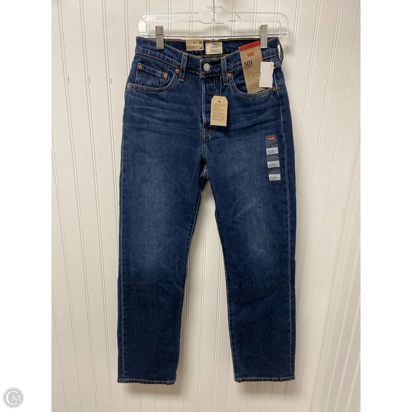 Jeans Straight By Levis In Blue Denim, Size: 4