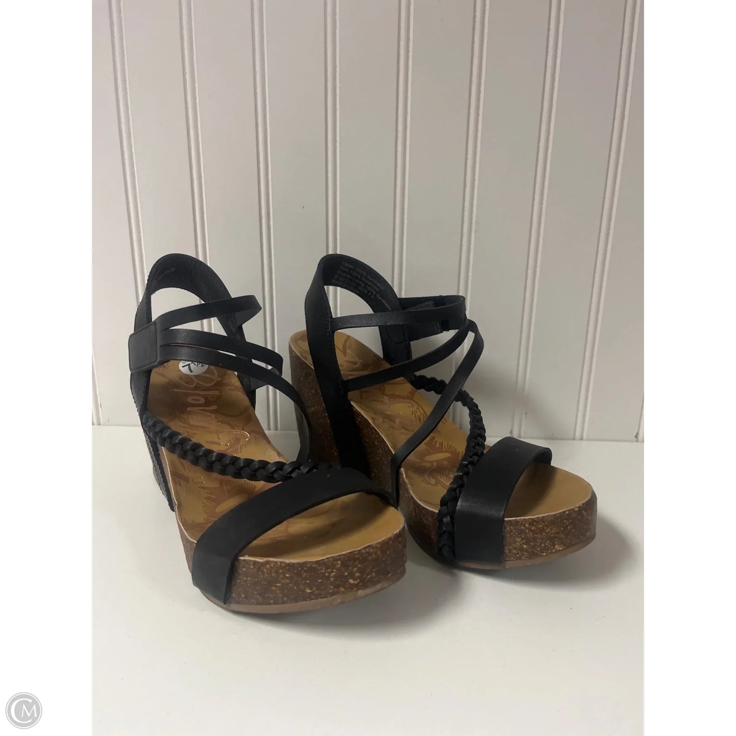 Sandals Heels Wedge By Blowfish In Black, Size: 7.5