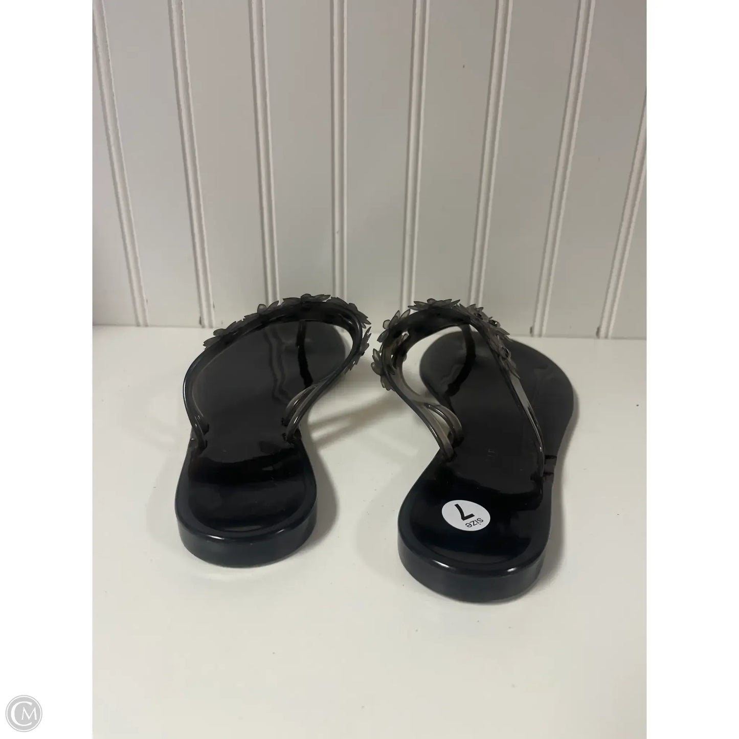 Sandals Flip Flops By Kelly And Katie In Black, Size: 7