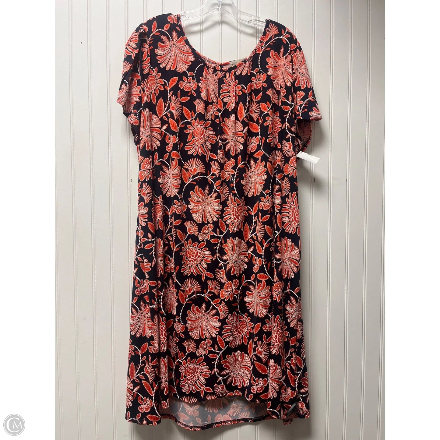 Dress Casual Short By Clothes Mentor In Blue & Red, Size: 3x