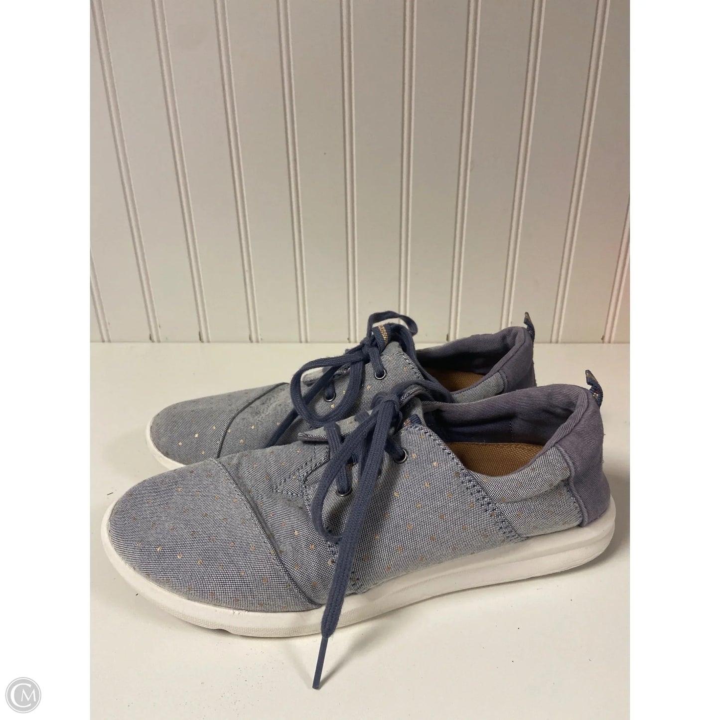 Shoes Flats By Toms In Blue Denim, Size: 8.5