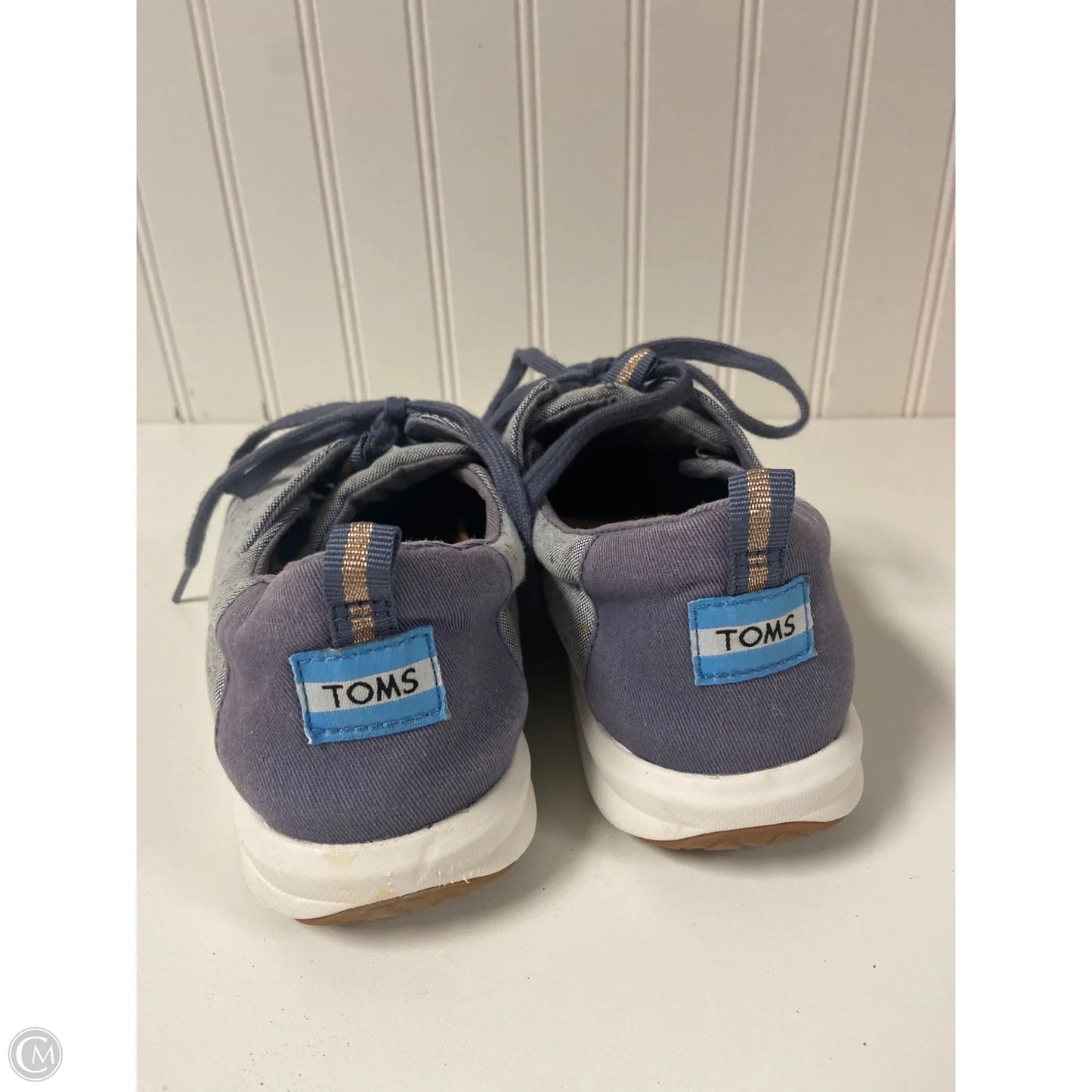 Shoes Flats By Toms In Blue Denim, Size: 8.5