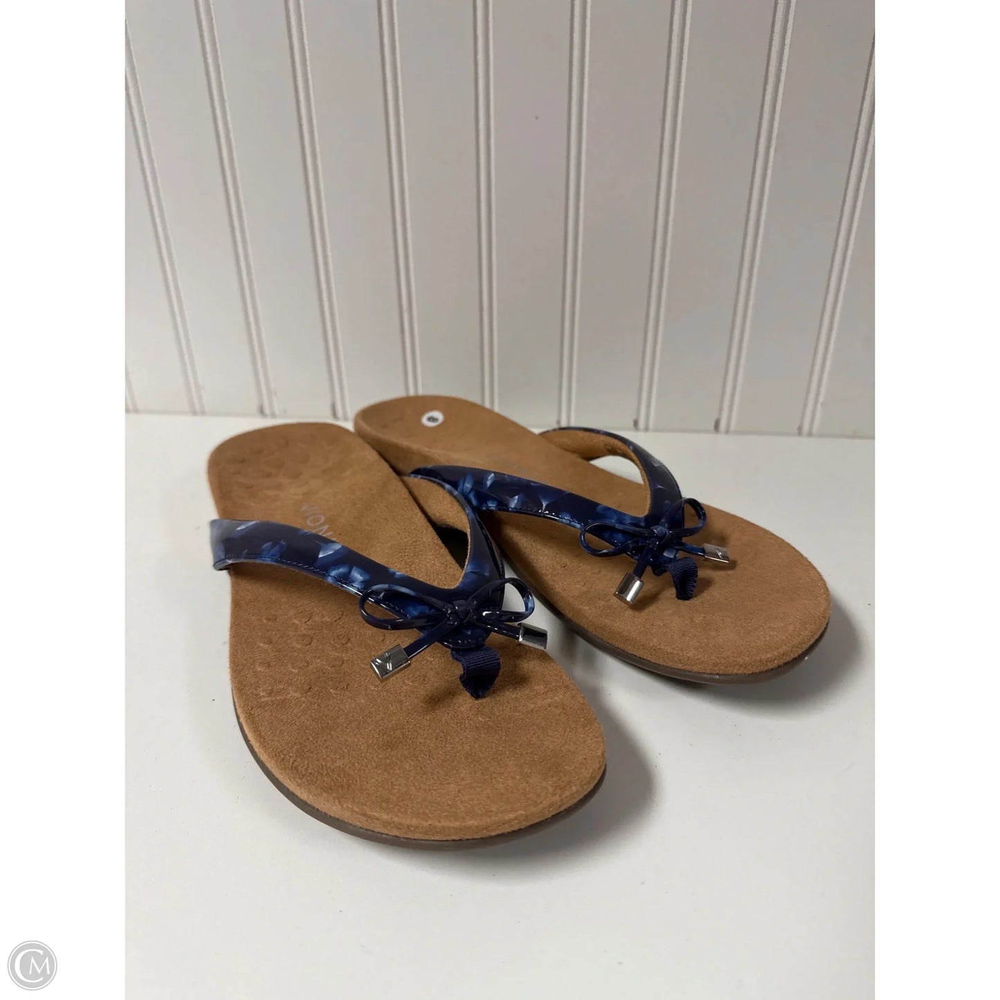 Sandals Flip Flops By Vionic In Blue, Size: 8