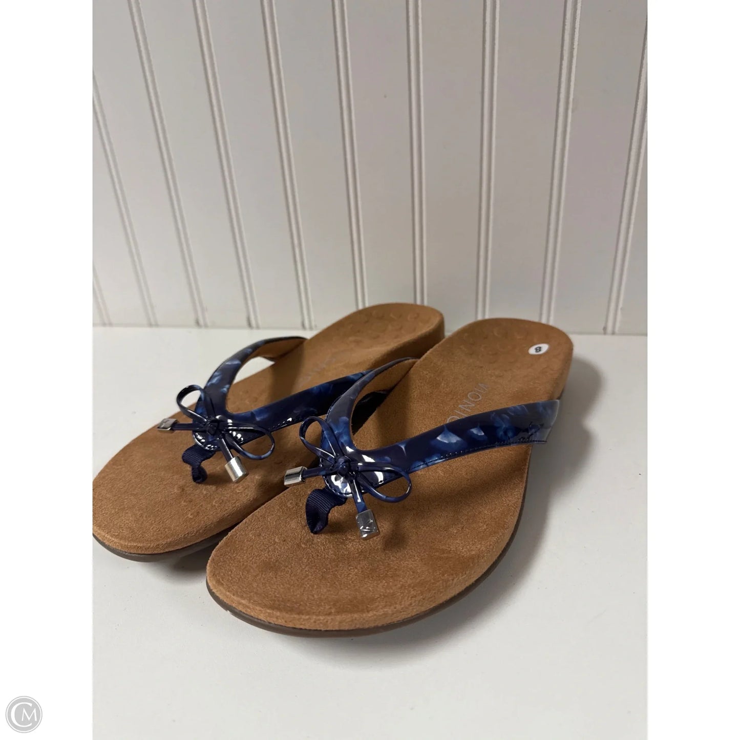 Sandals Flip Flops By Vionic In Blue, Size: 8