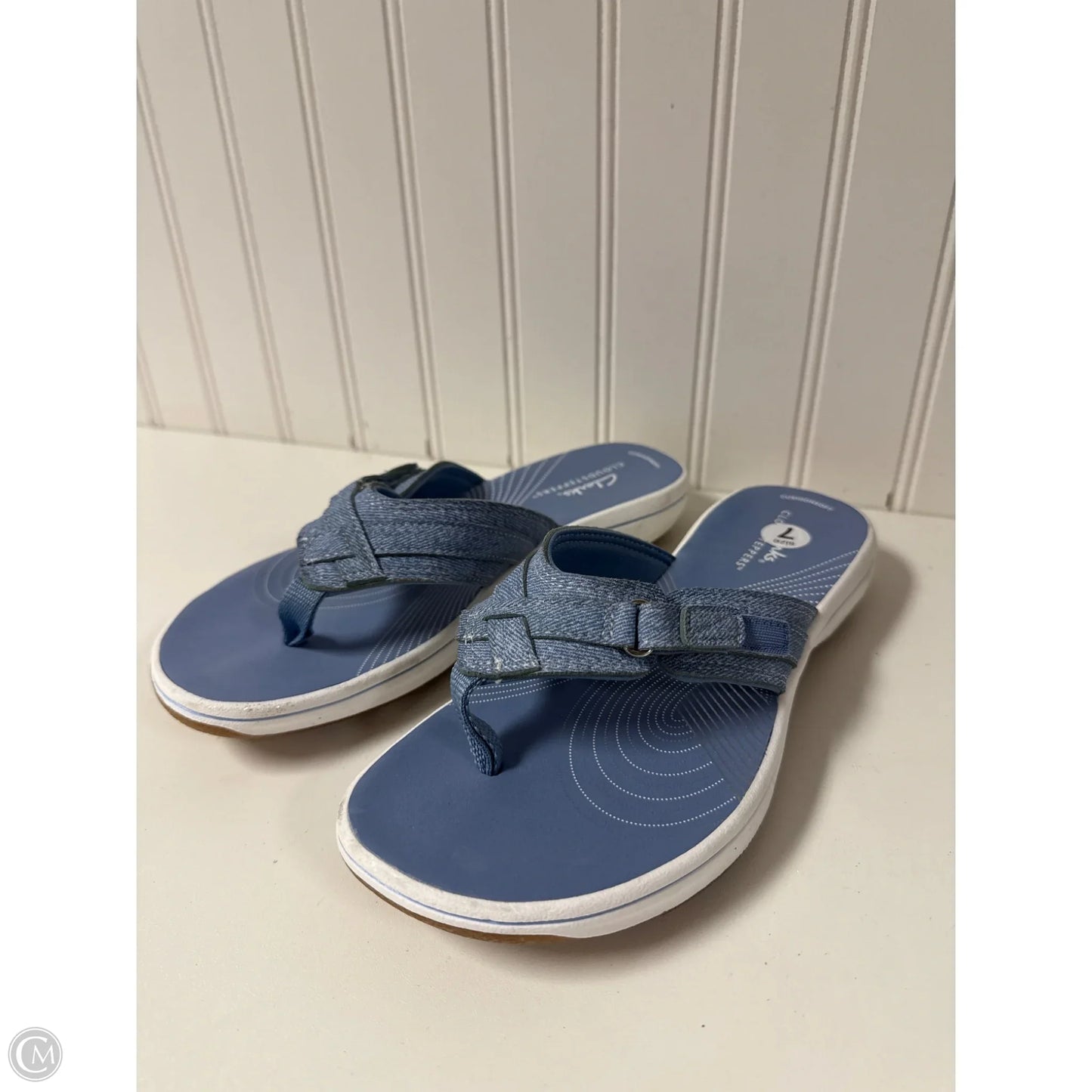 Sandals Flip Flops By Clarks In Blue, Size: 7
