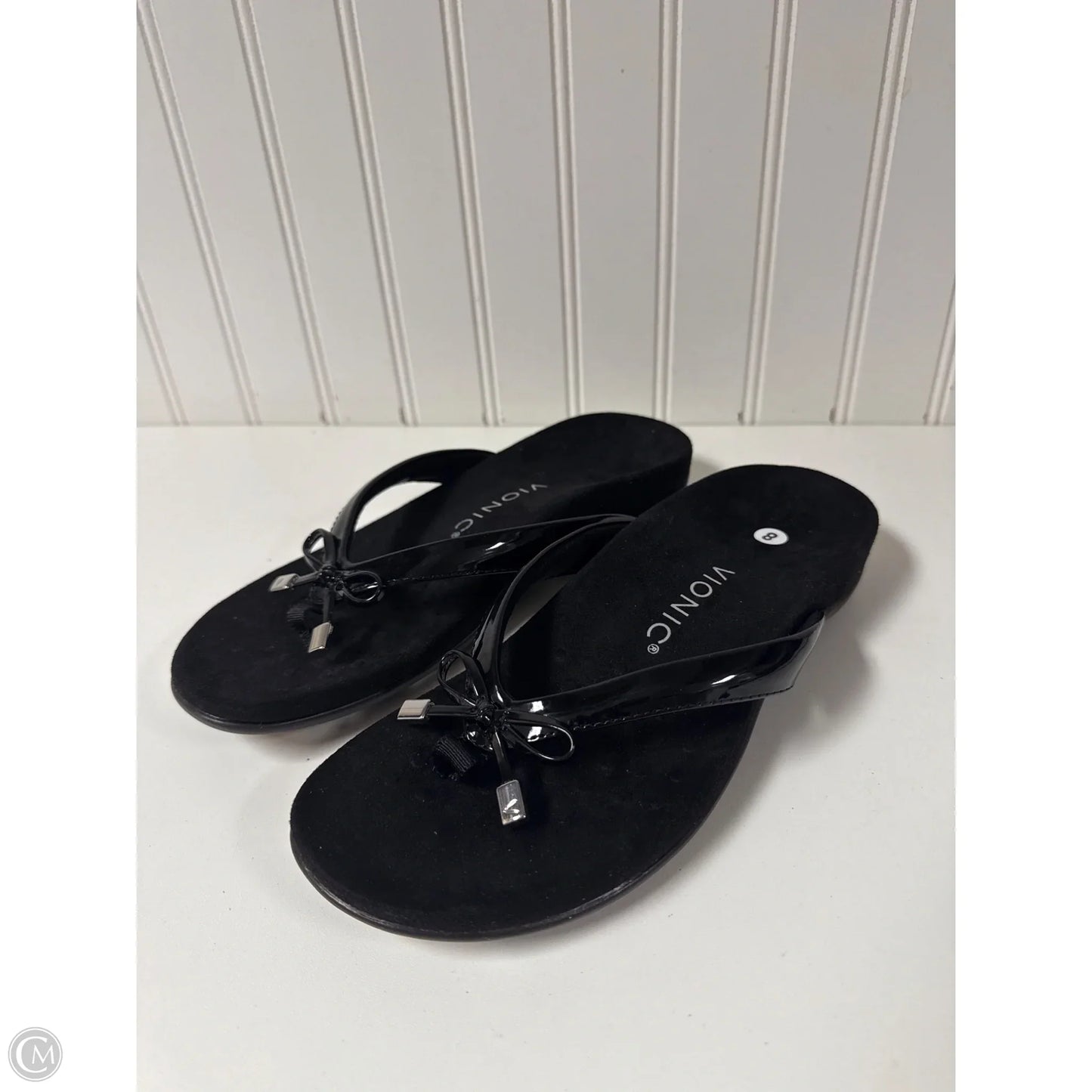 Sandals Flip Flops By Vionic In Black, Size: 8