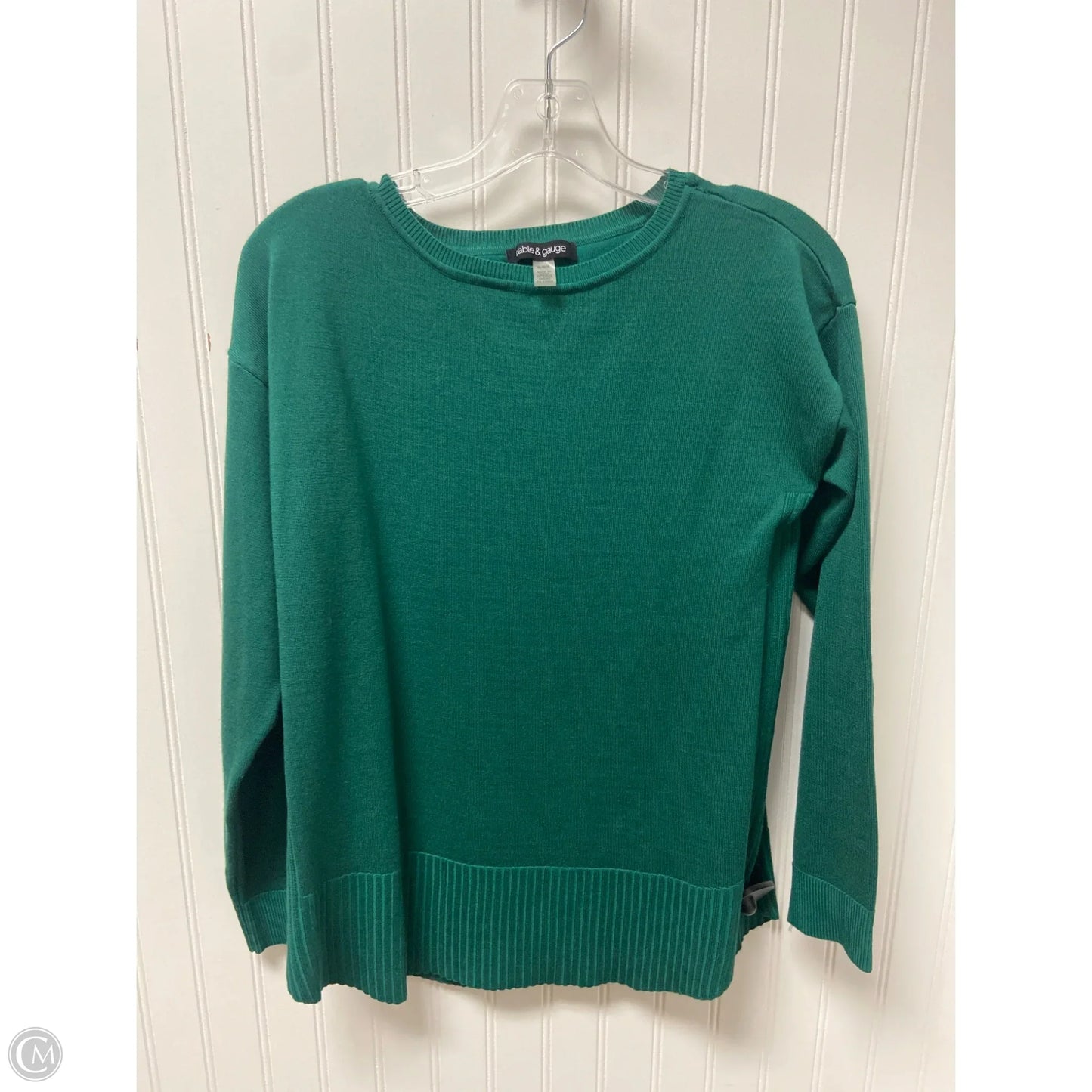 Sweater By Cable And Gauge In Green, Size: M