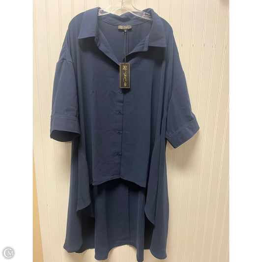 Tunic Short Sleeve By Diane Gilman In Blue, Size: 2x