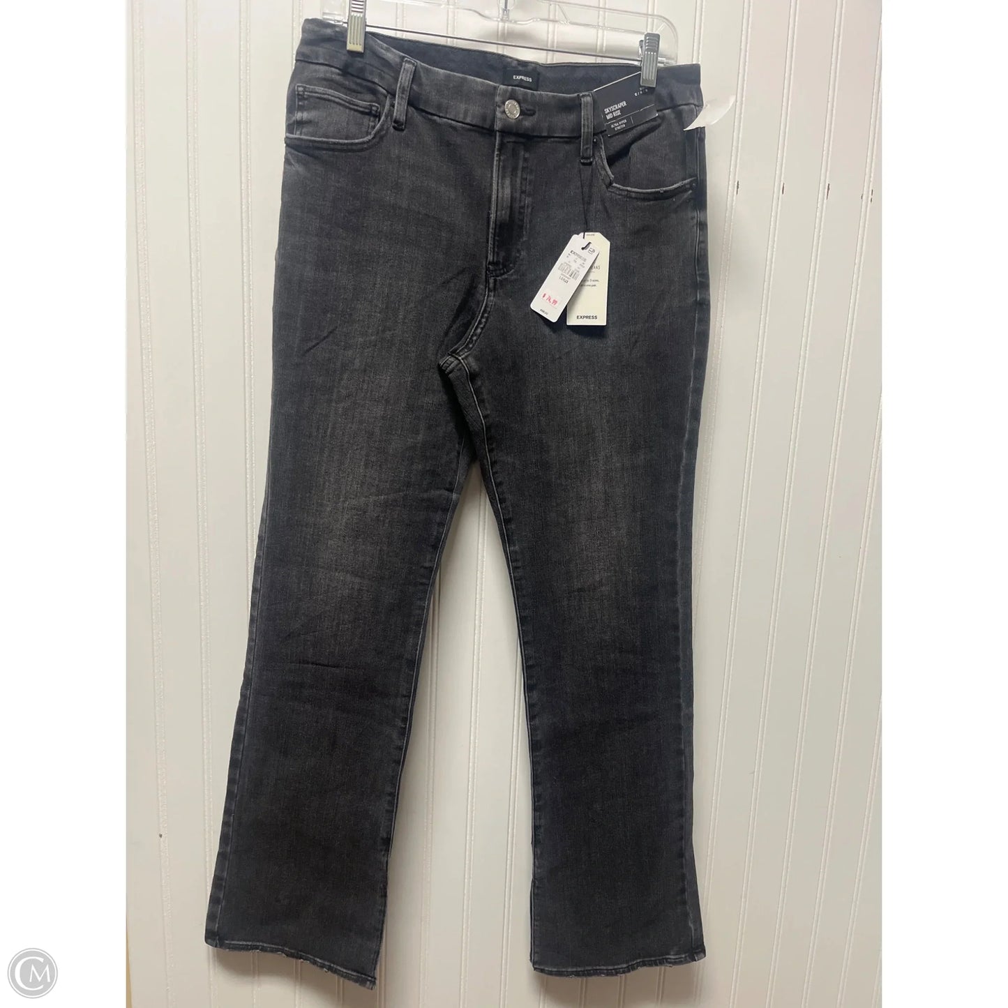 Jeans Skinny By Express In Black, Size: 12