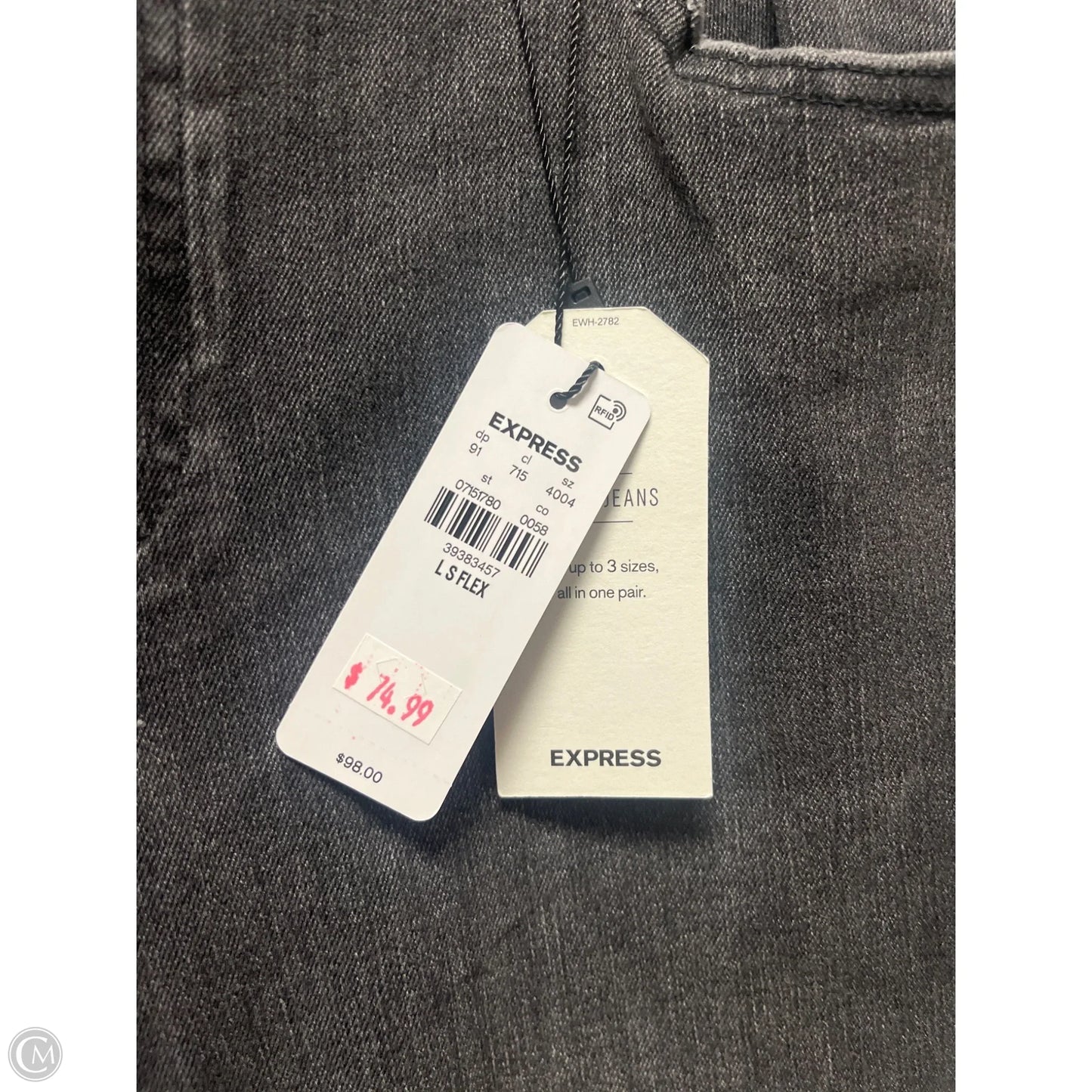 Jeans Skinny By Express In Black, Size: 12