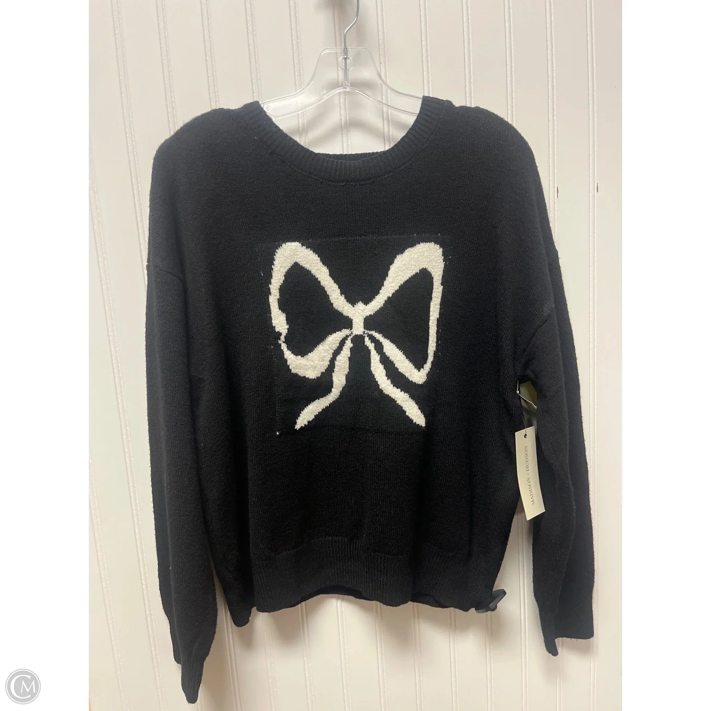 Sweater By Clothes Mentor In Black & White, Size: L