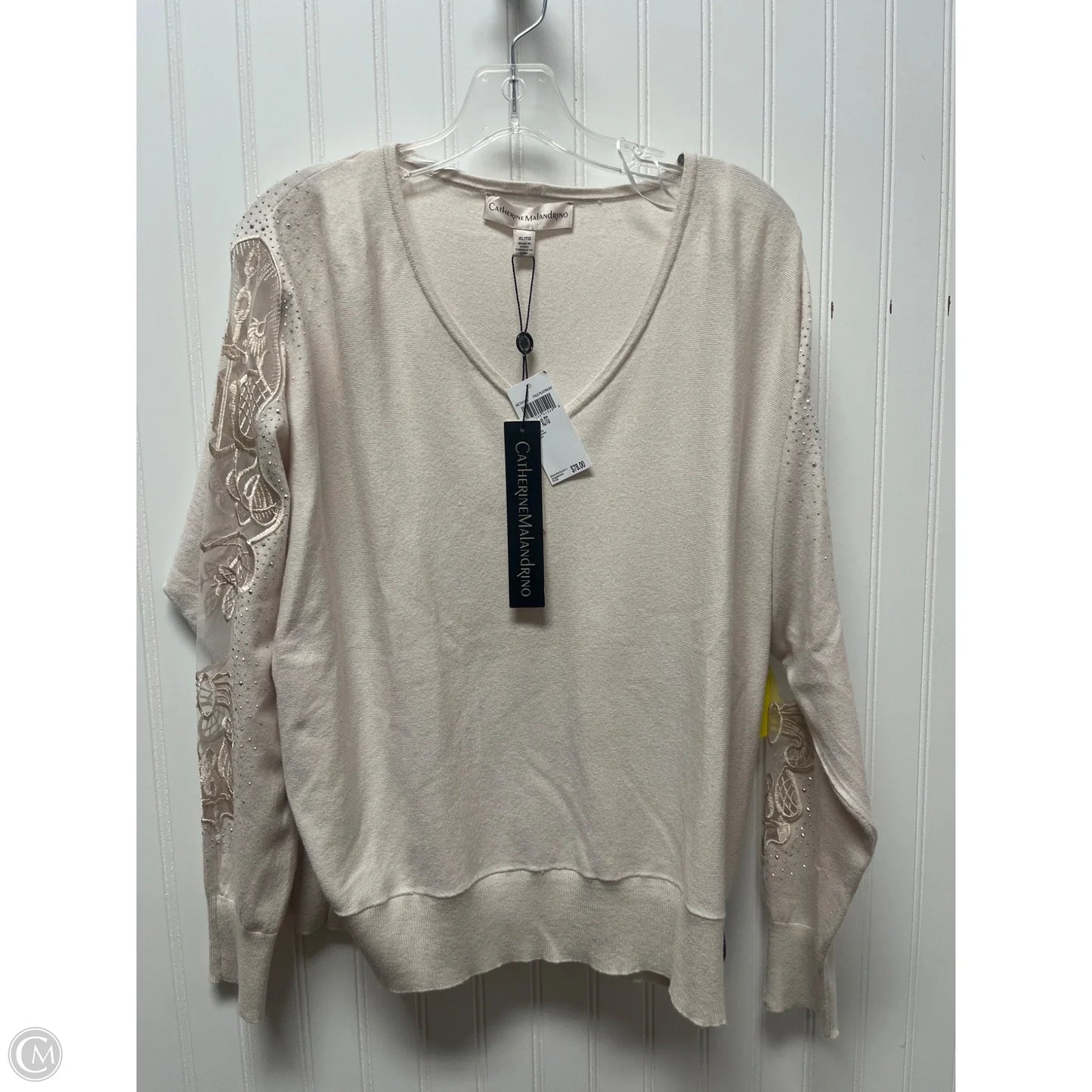Sweater By Catherine Malandrino In Beige, Size: Xl