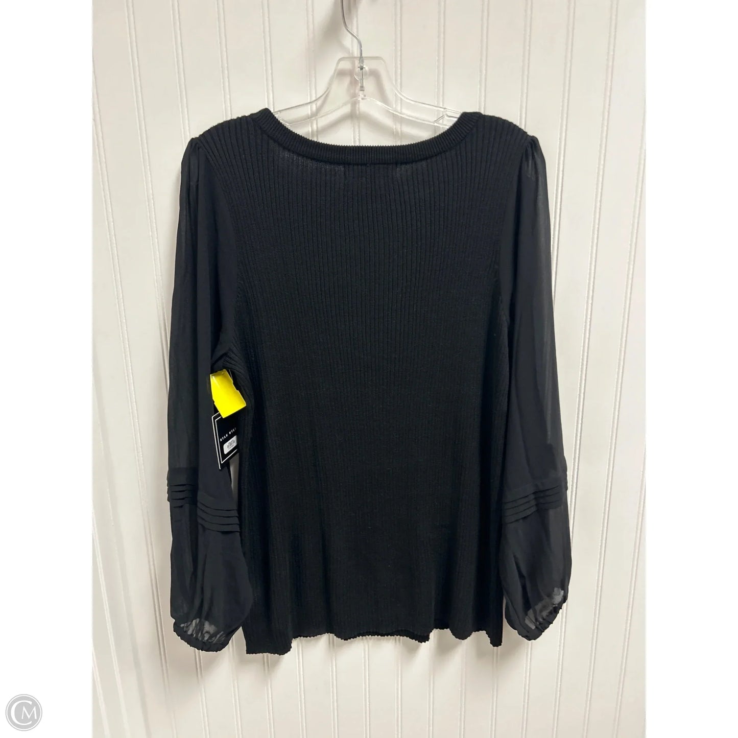 Top Long Sleeve By Cmc In Black, Size: 1x