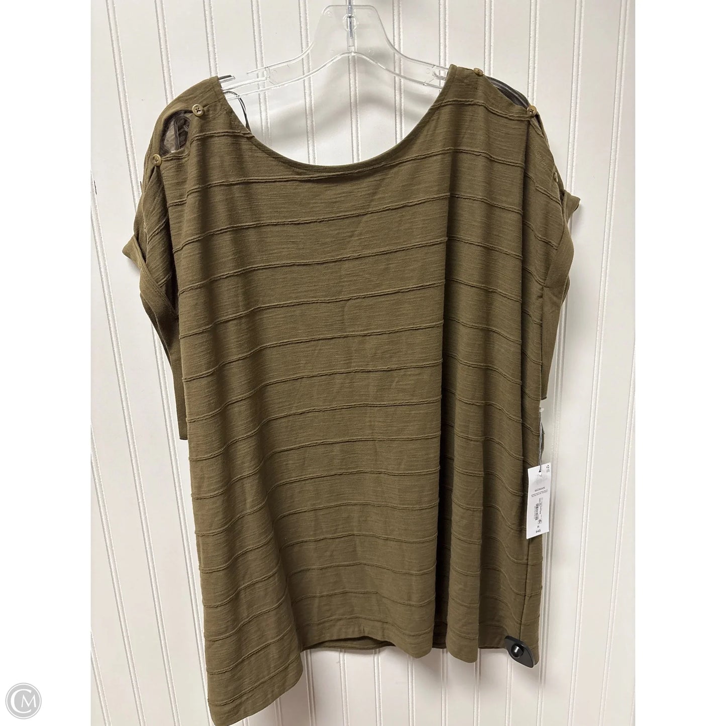 Top Short Sleeve By Liz Claiborne In Green, Size: 3x