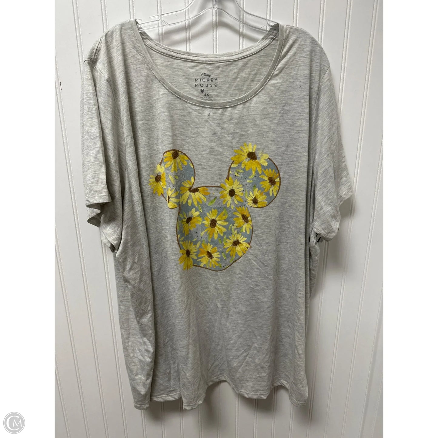 Top Short Sleeve Basic By Disney In Grey, Size: 4x