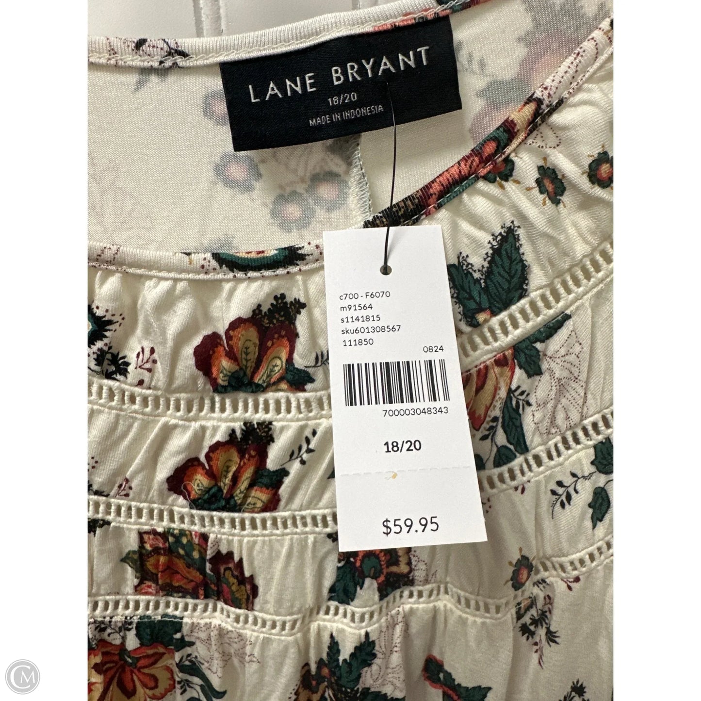 Top Long Sleeve By Lane Bryant In Cream, Size: 2x