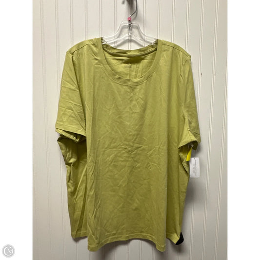 Top Short Sleeve Basic By Cj Banks In Green, Size: 2x