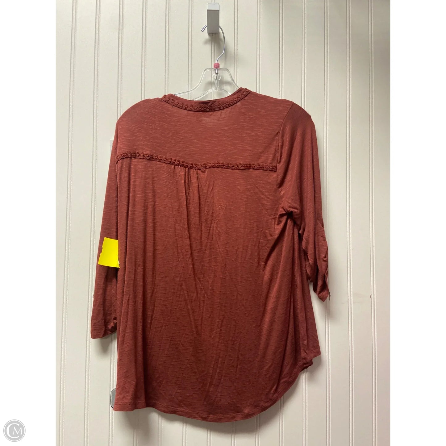 Top Long Sleeve By Democracy In Pink, Size: M