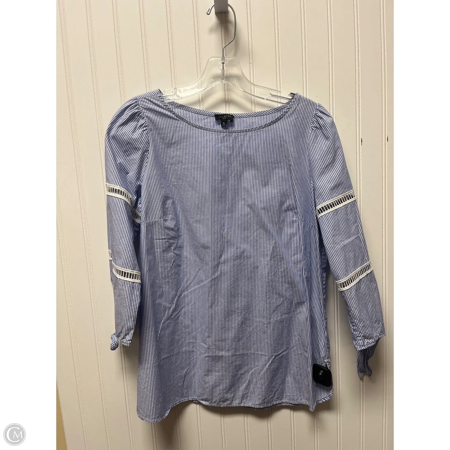 Top Long Sleeve By Talbots In Striped Pattern, Size: Mp