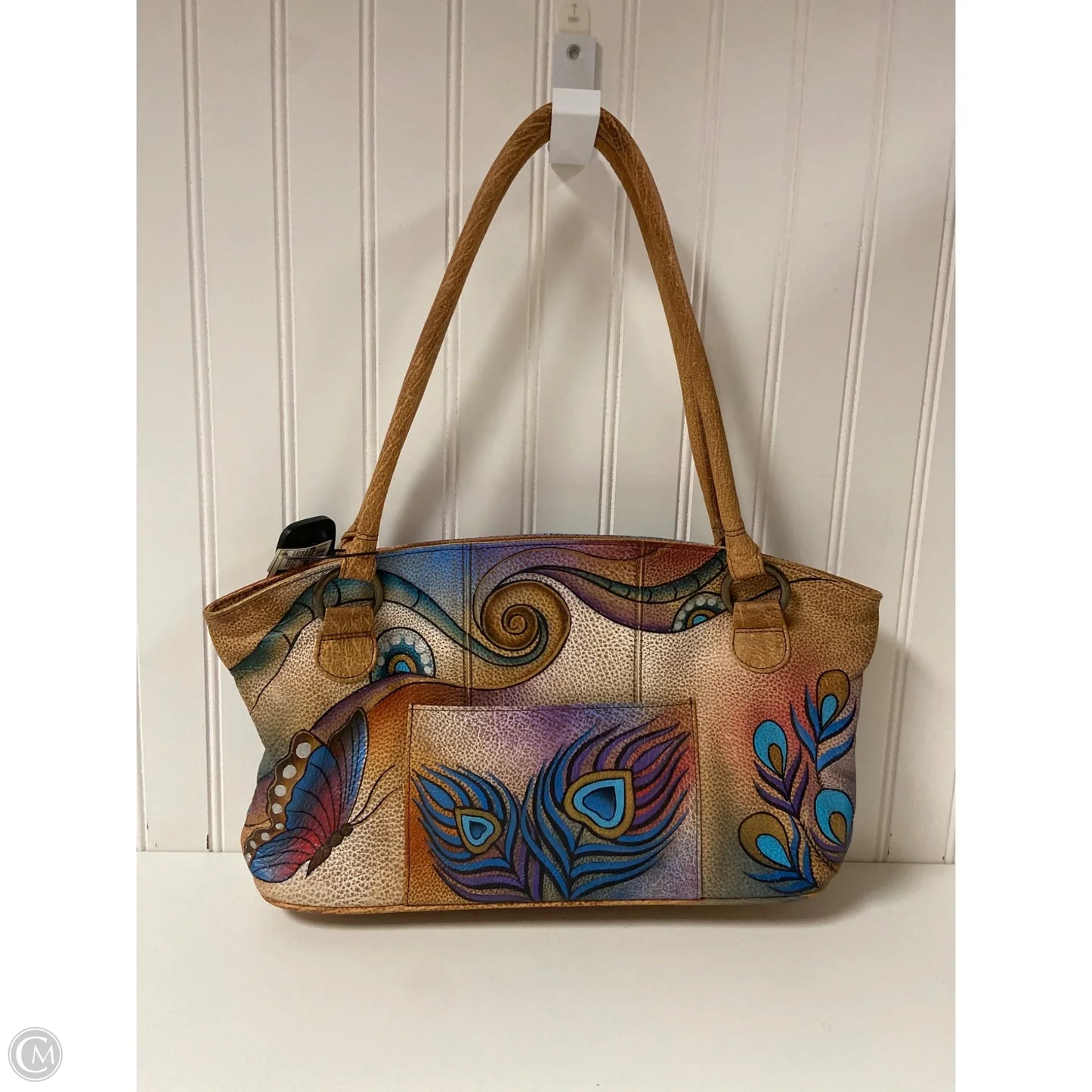 Handbag Leather By Anuschka, Size: Medium