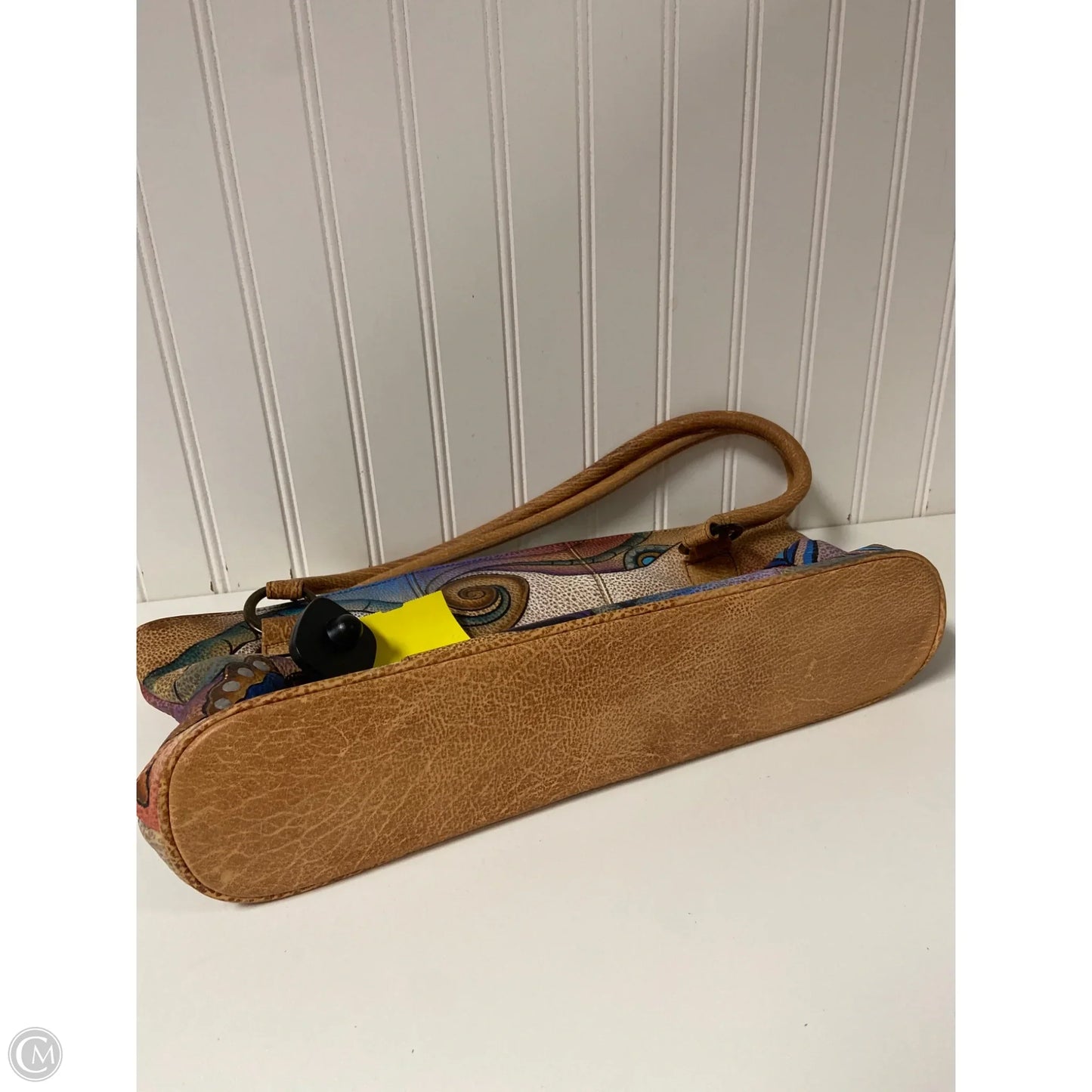 Handbag Leather By Anuschka, Size: Medium